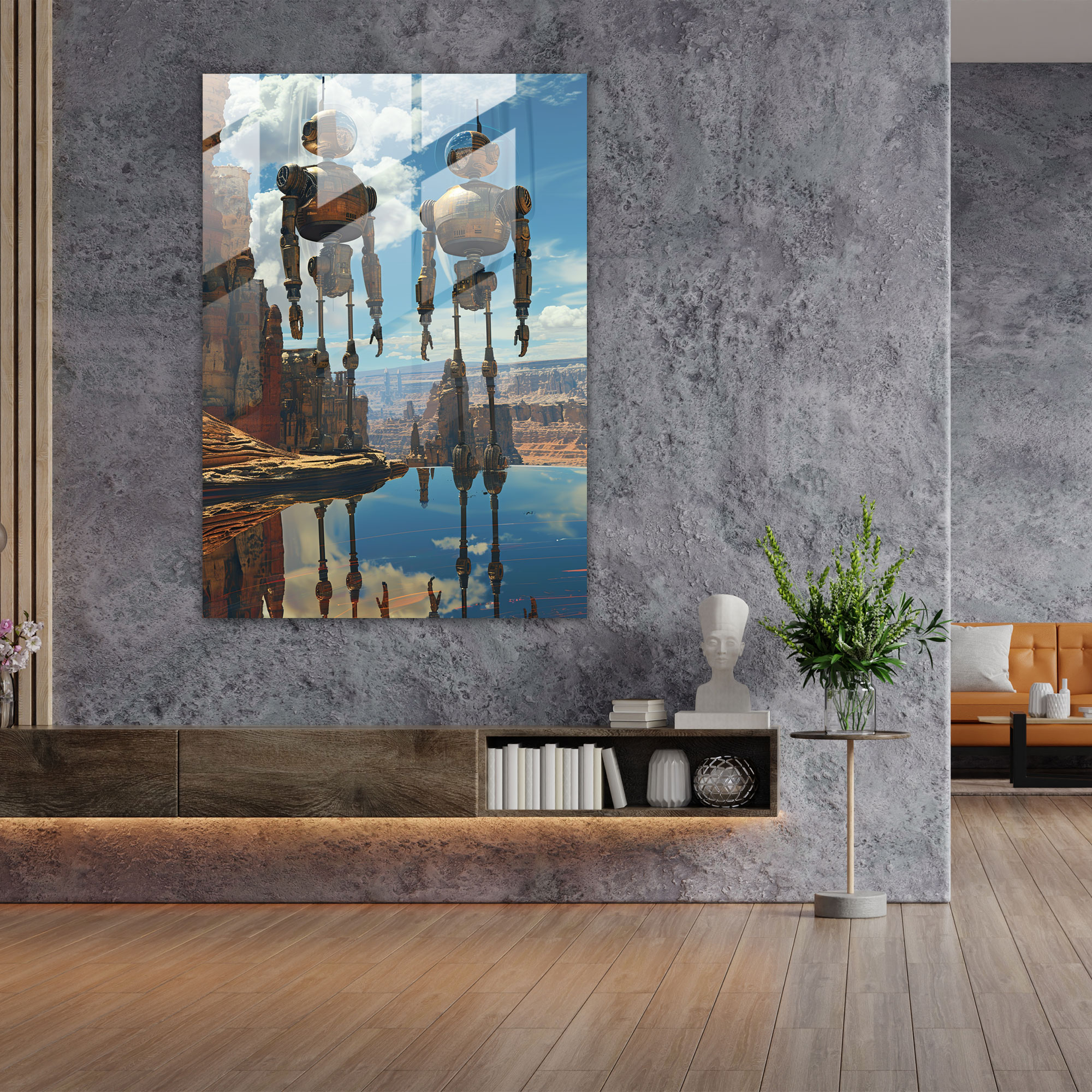 Futurism Art Style Glass Wall Art - Futurism, Modern Art, Wall Decoration, Glass Wall Art