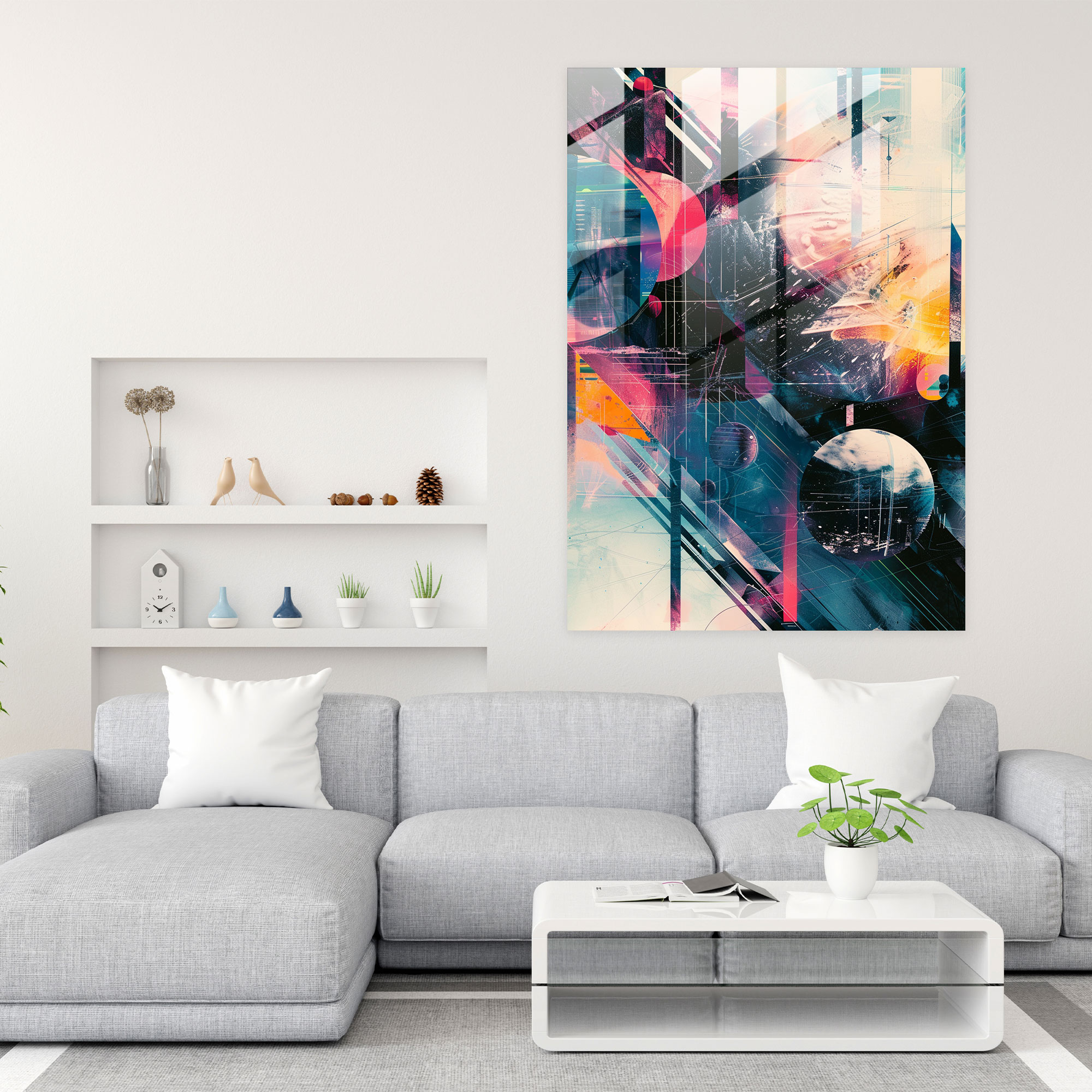 Futurism Art Style Glass Print - Futurism, Futurism Art Style, Modern Art, Home Decoration