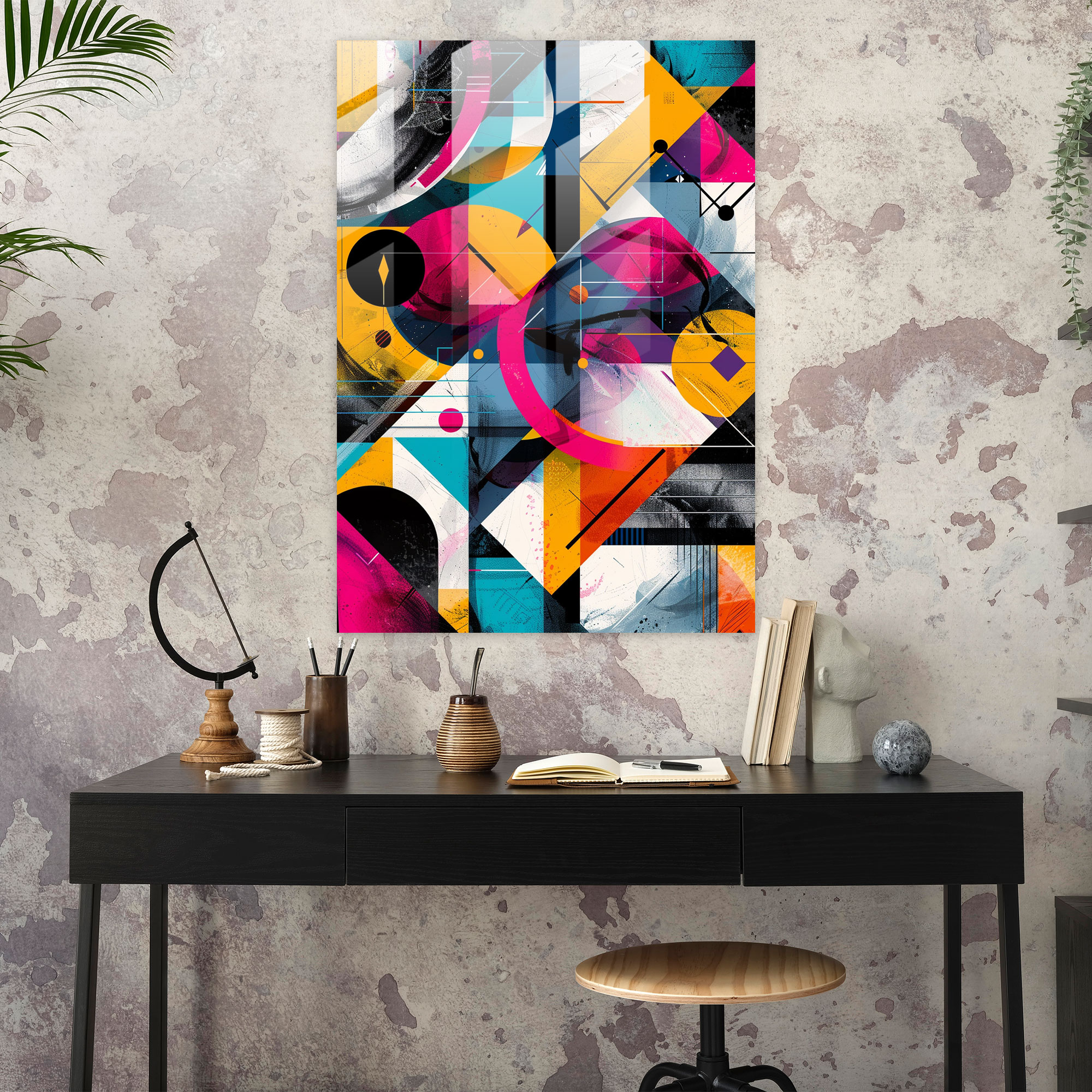 Futurism Glass Print - Futurism, Modern Art, Futurism Art Style, Home Decoration