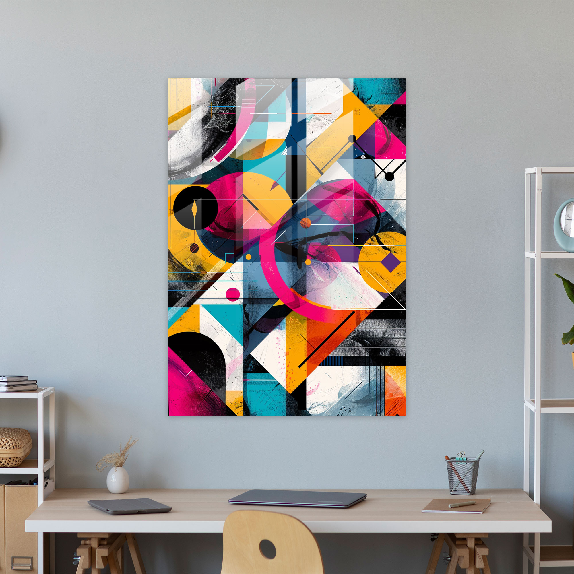 Futurism Glass Print - Futurism, Modern Art, Futurism Art Style, Home Decoration