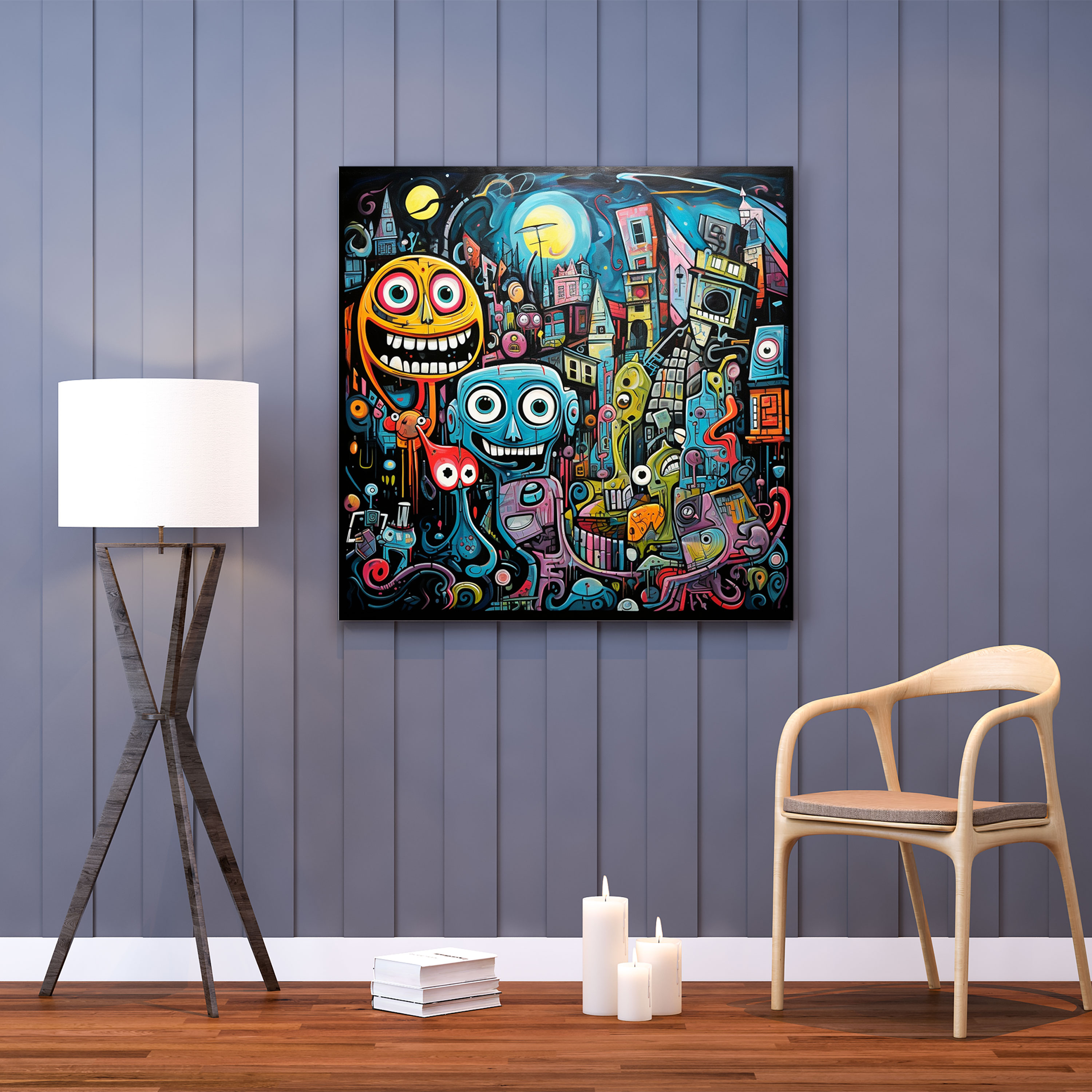 Funky Graffiti Canvas Print Wall Art - Funky, Graffiti, Home Decoration, Funky