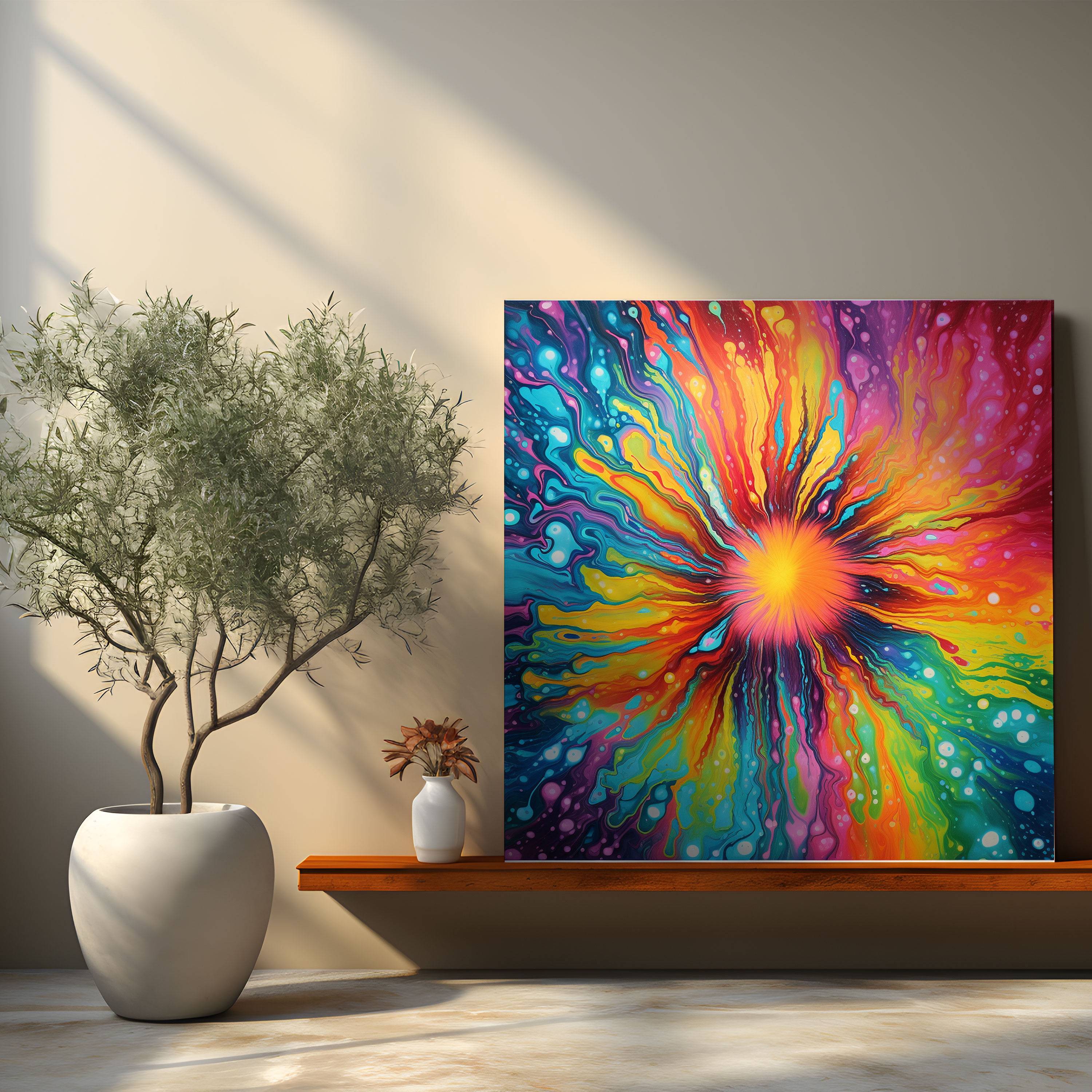 Psychedelic Tie-Dye Canvas Print Wall Art - Funky, Home Decoration, Wall Art, Canvas Wall Art