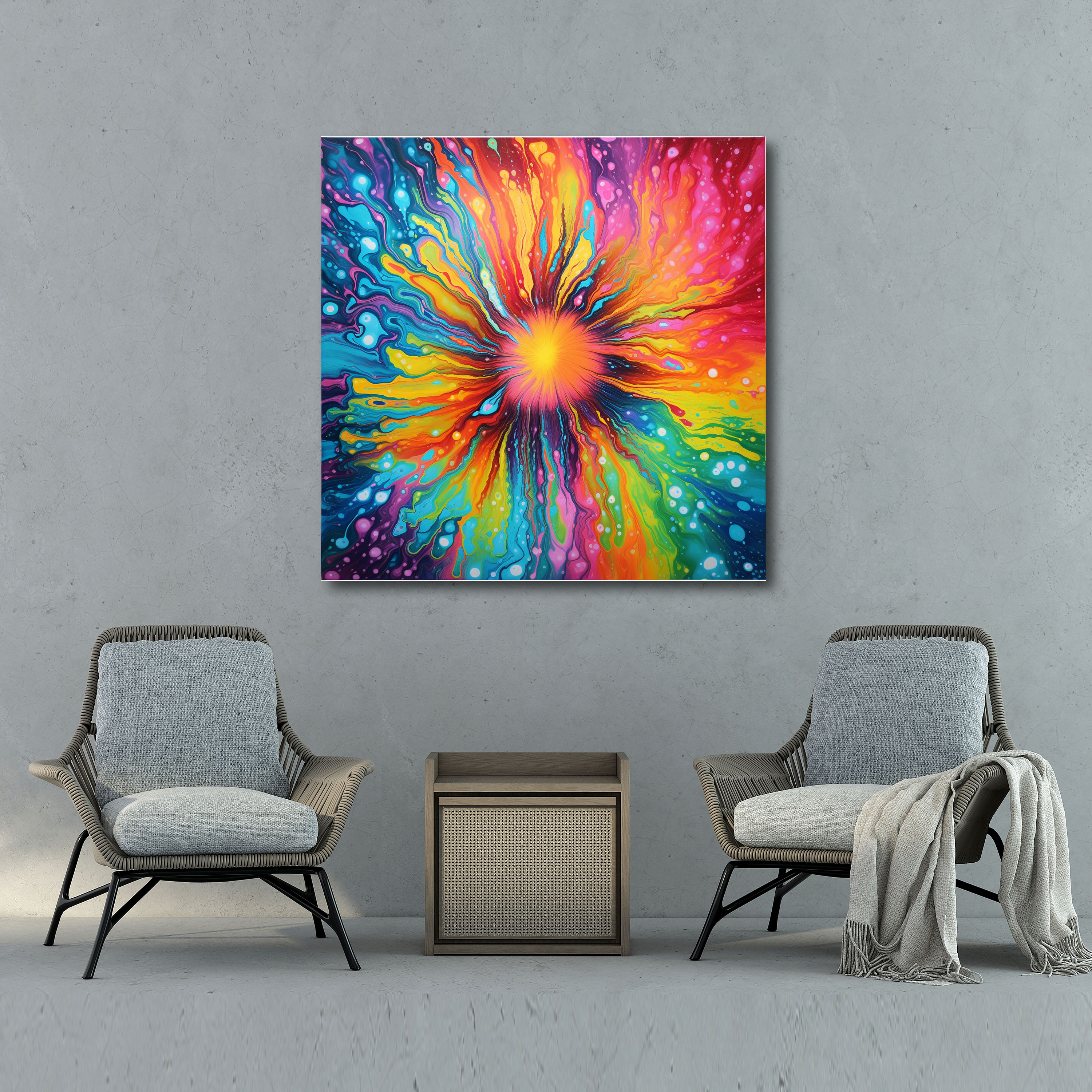 Psychedelic Tie-Dye Canvas Print Wall Art - Funky, Home Decoration, Wall Art, Canvas Wall Art