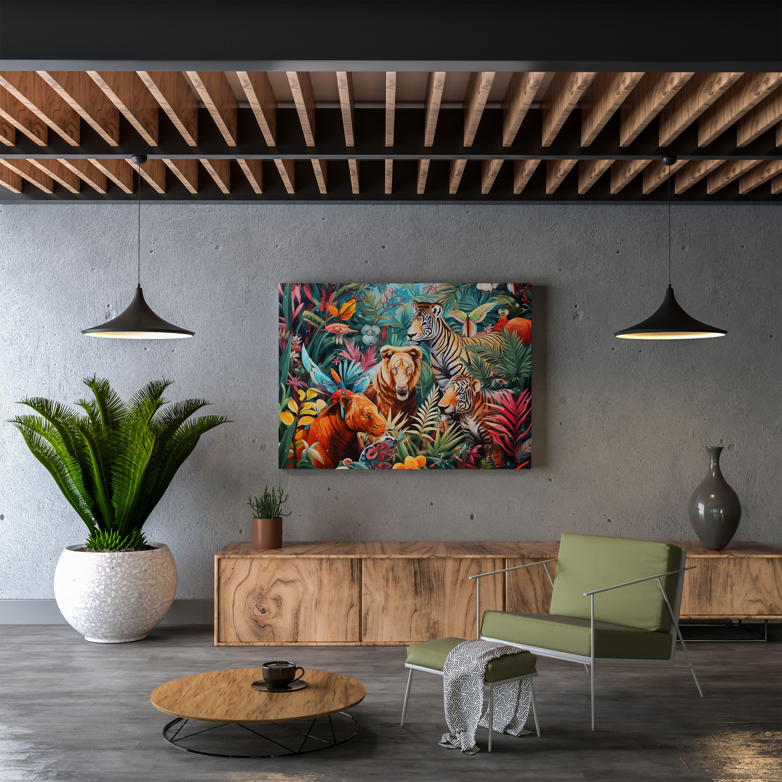 Funky Animal Print Canvas Print Wall Art - Funky, Home Decoration, Wall Decoration, Wall Art
