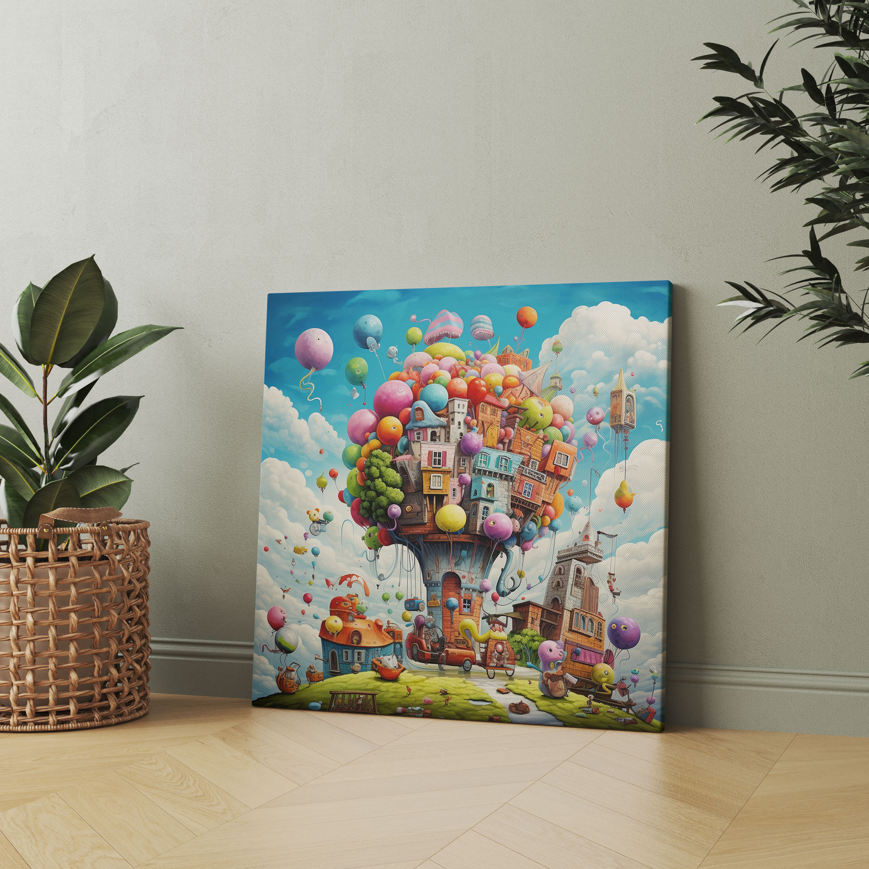Whimsical Cartoon Characters Wall Art - Funky, Funky, Wall Decoration, Cartoon Characters