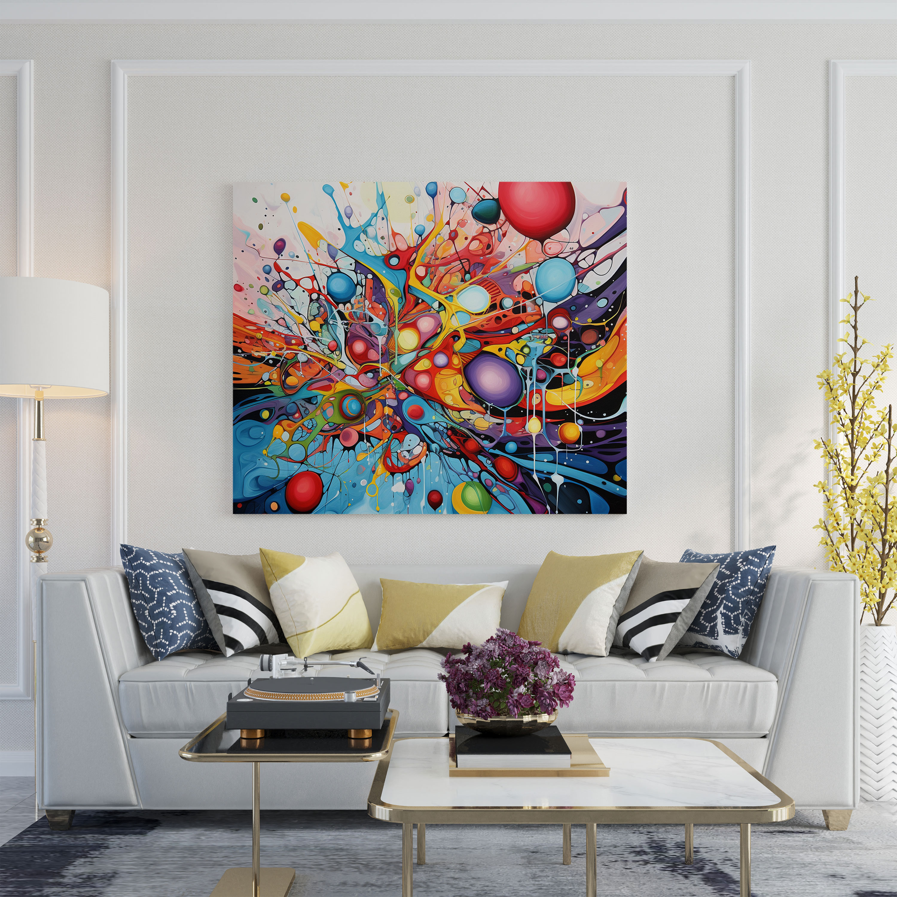 Funky Canvas Print - Colorful Abstract Wall Art - Funky, Canvas, Wall Art, Colorful