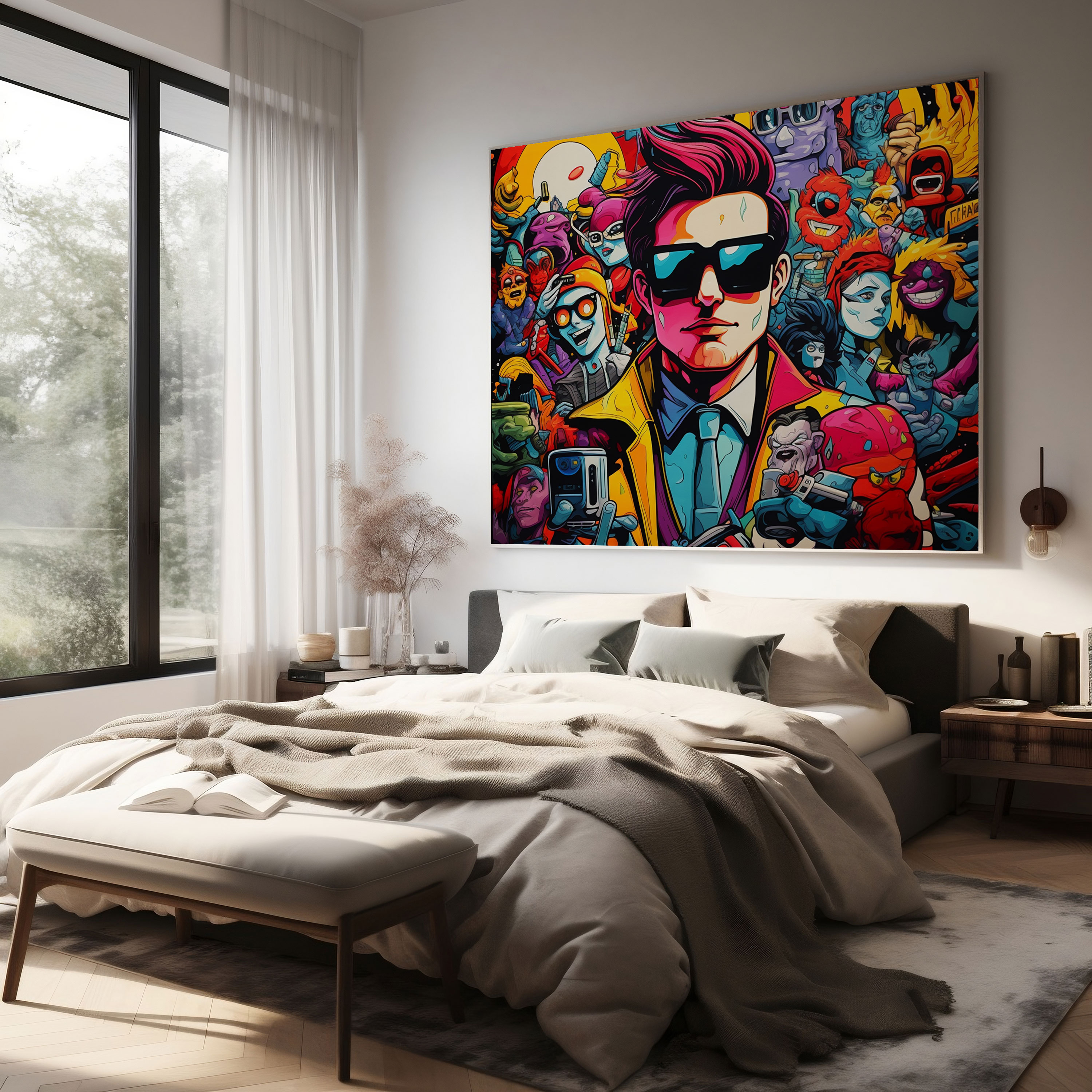 Funky Canvas Print - Cartoon-Inspired Wall Art - Funky, Cartoon-Inspired Artwork, Canvas Wall Art, Home Decoration