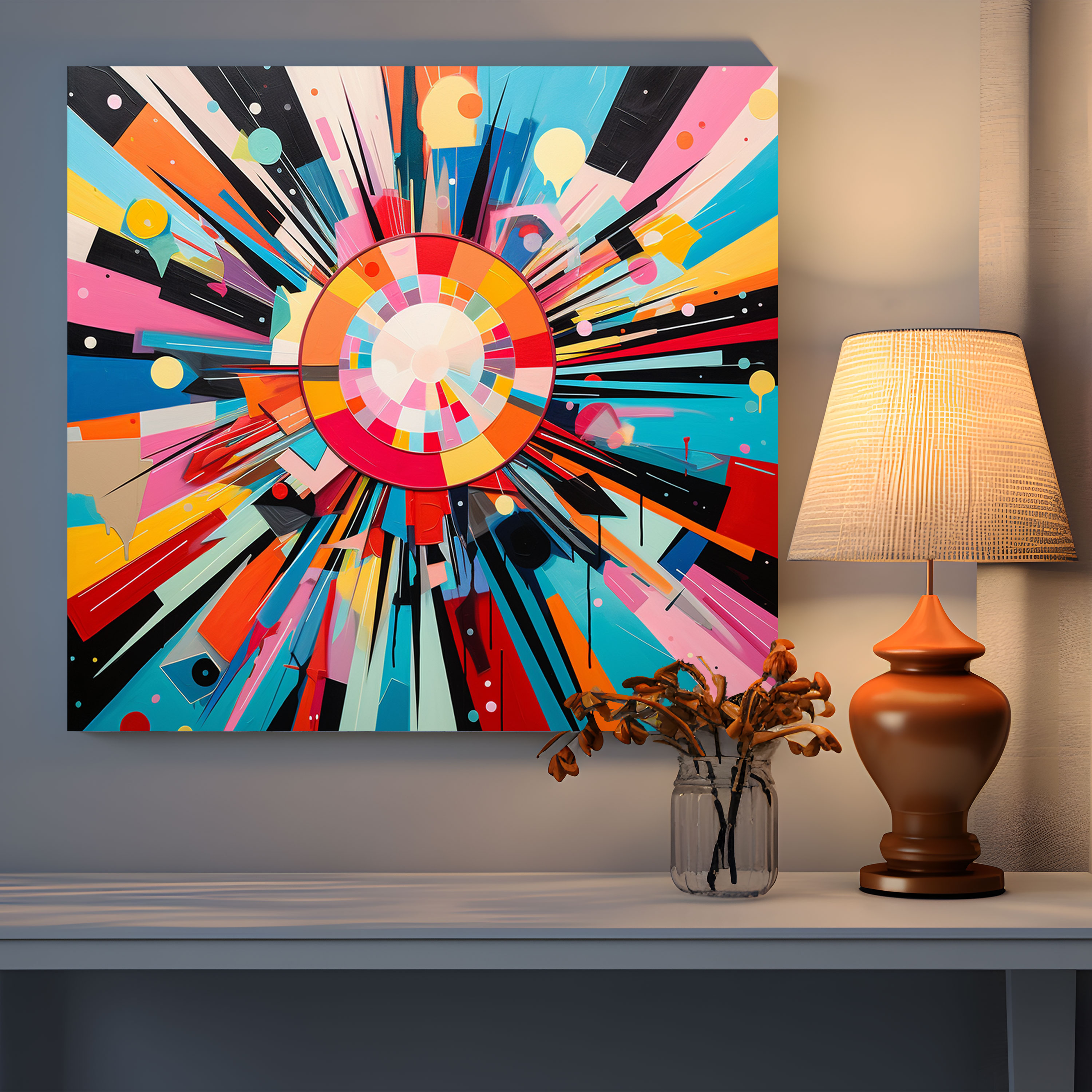 Funky Pop Art Canvas Print - Funky, Canvas, Canvas Print, Abstract