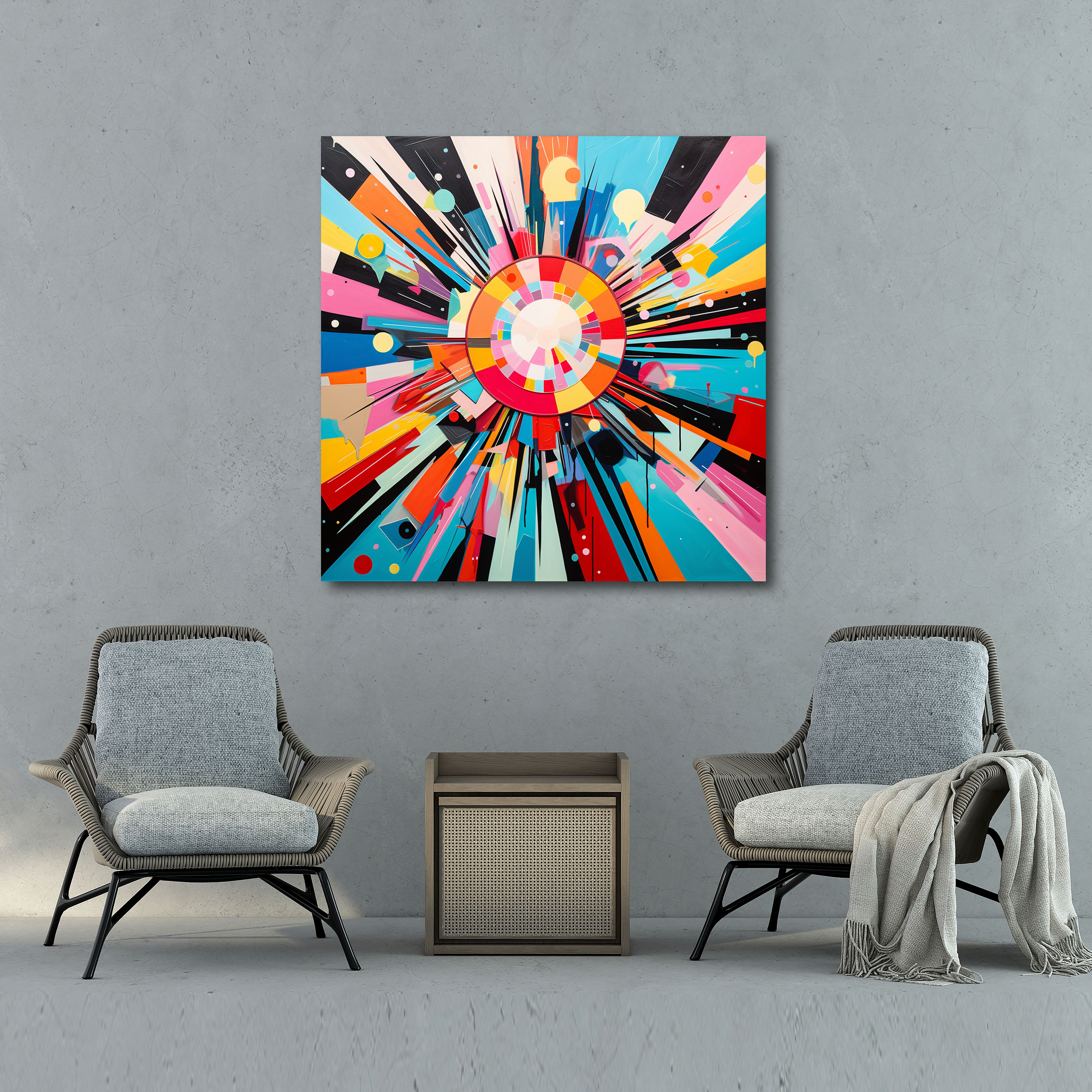 Funky Pop Art Canvas Print - Funky, Canvas, Canvas Print, Abstract