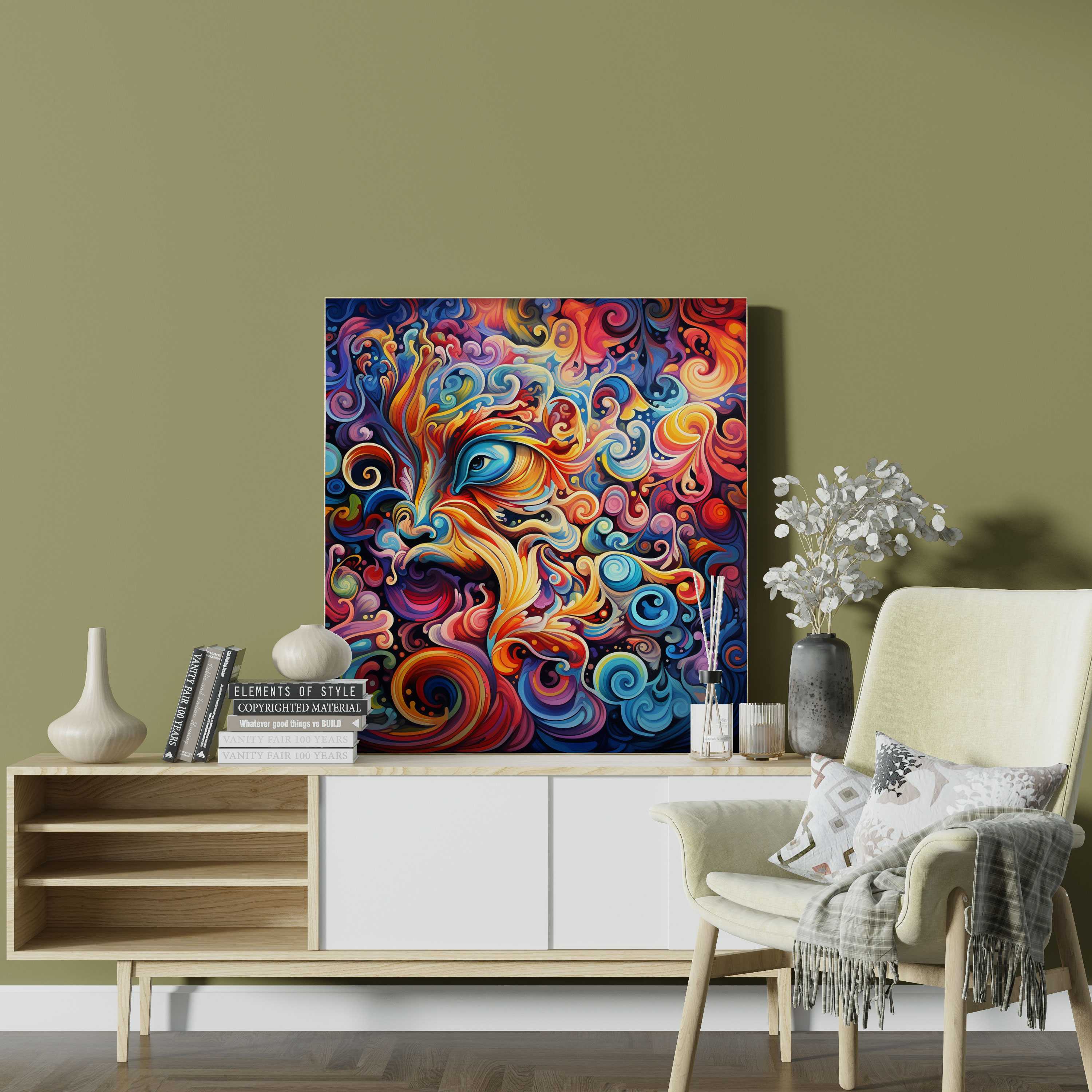 Funky Psychedelic Canvas Print - Funky, Psychedelic, Wall Art, Eye-Catching