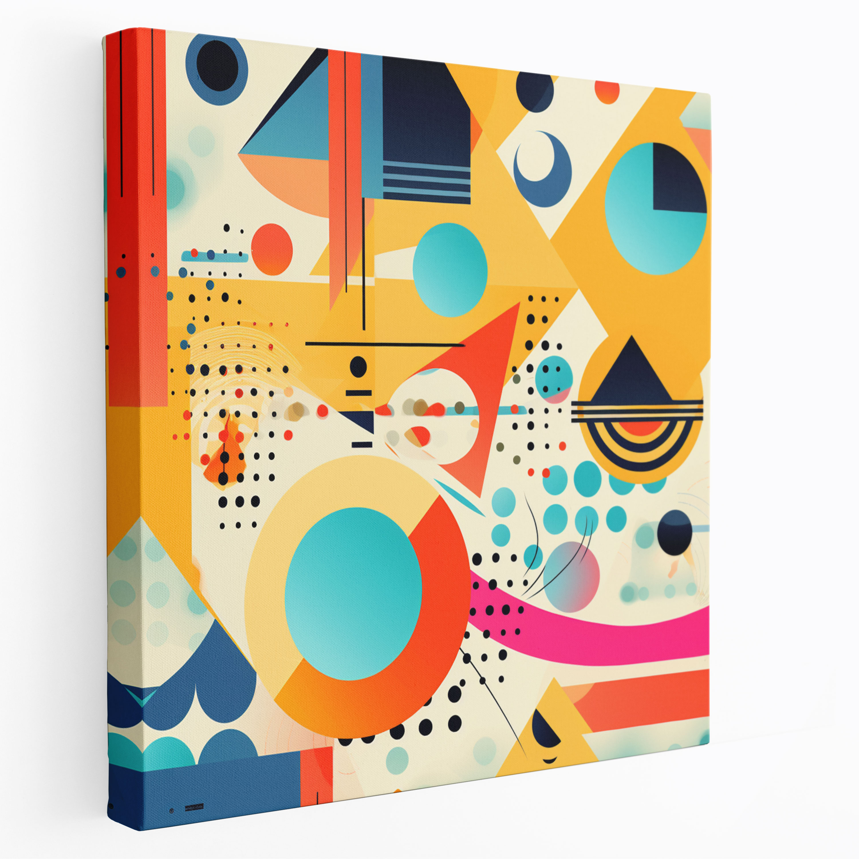 Funky Retro Patterns Canvas Print - Funky, Canvas Wall Art, Geometric Shapes, Retro