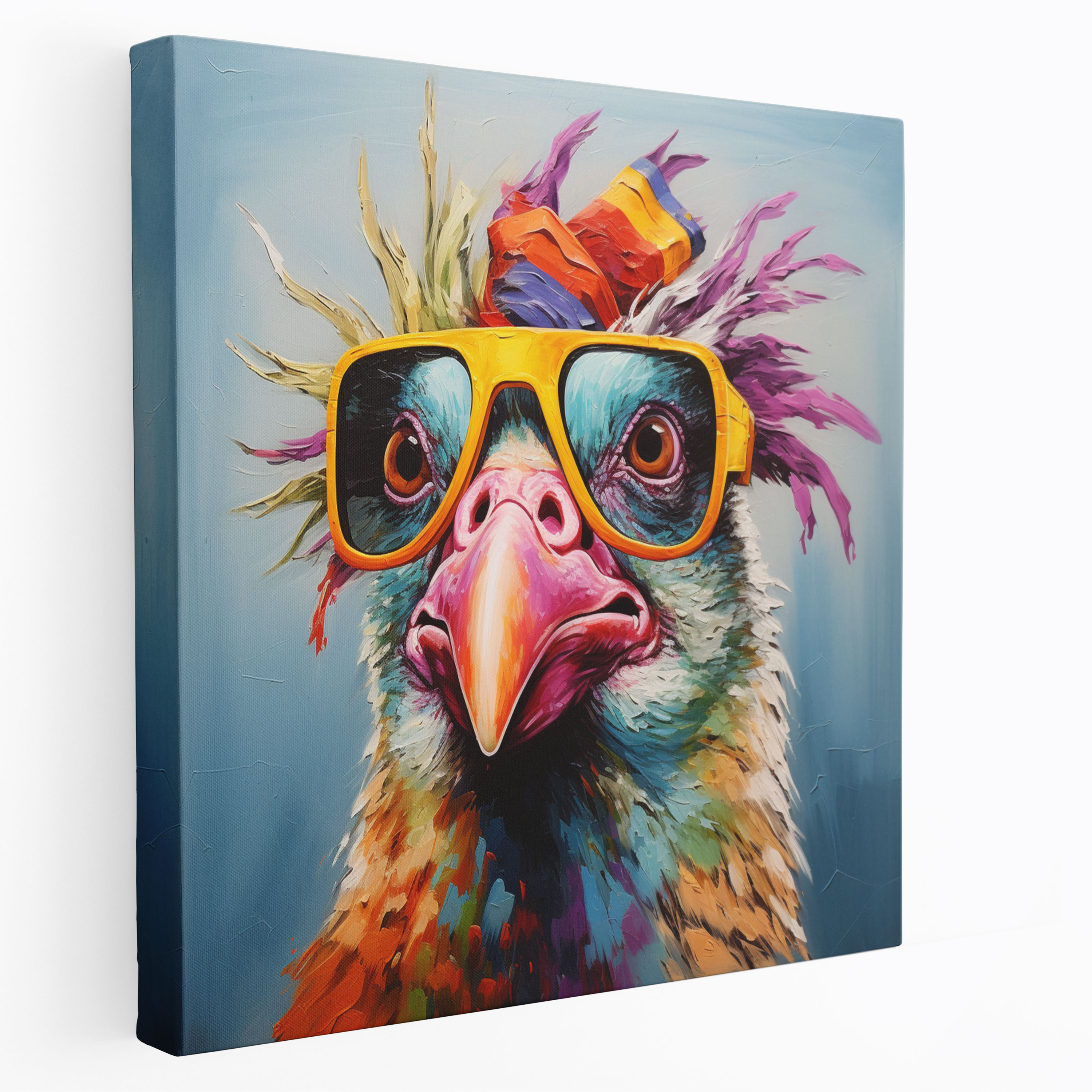 Funky Animal Portraits Canvas Print - Funky, Funk, Quirky, Canvas Wall Art