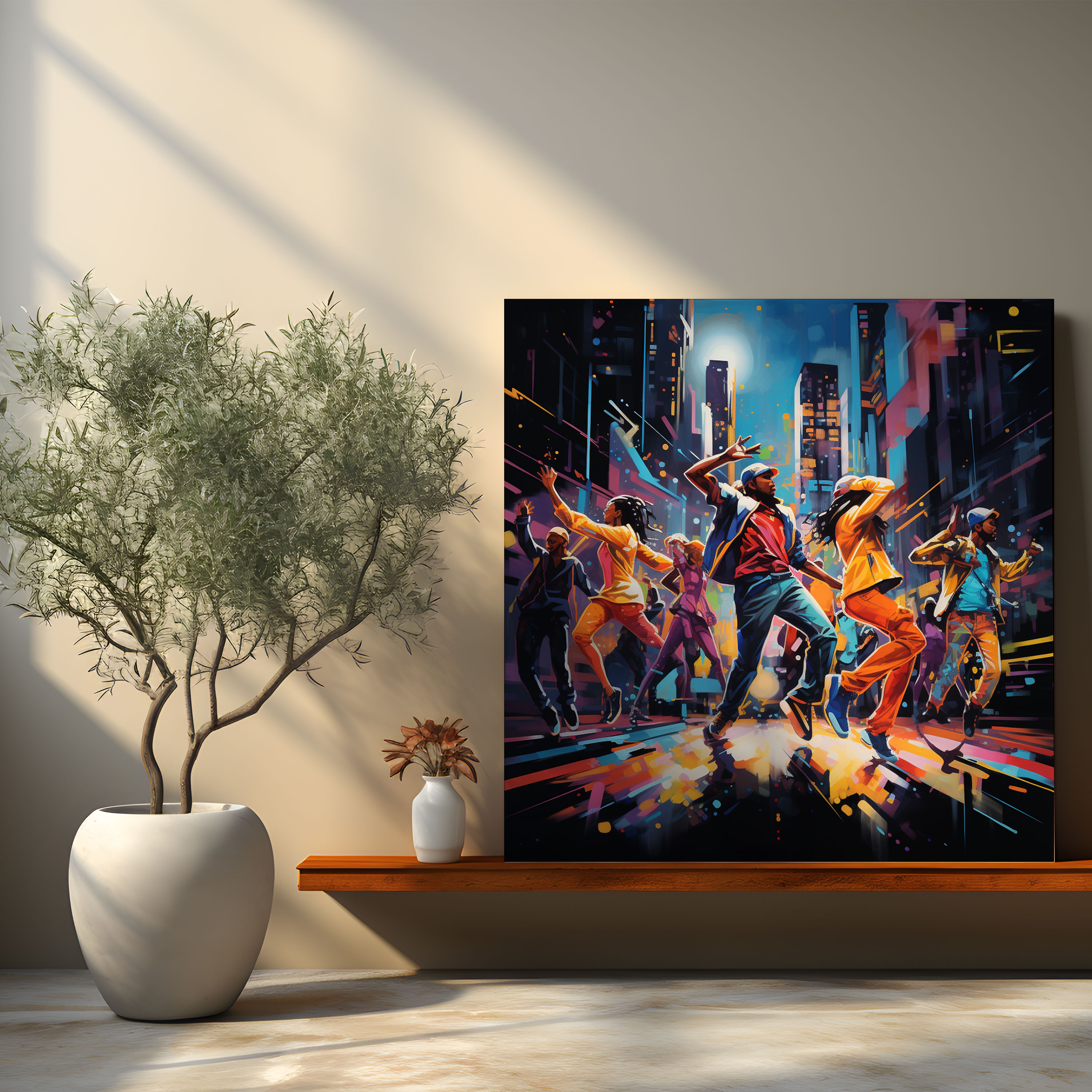 Funky Neon Graffiti Canvas Print - Funky, Canvas Print, Canvas Wall Art, Canvas
