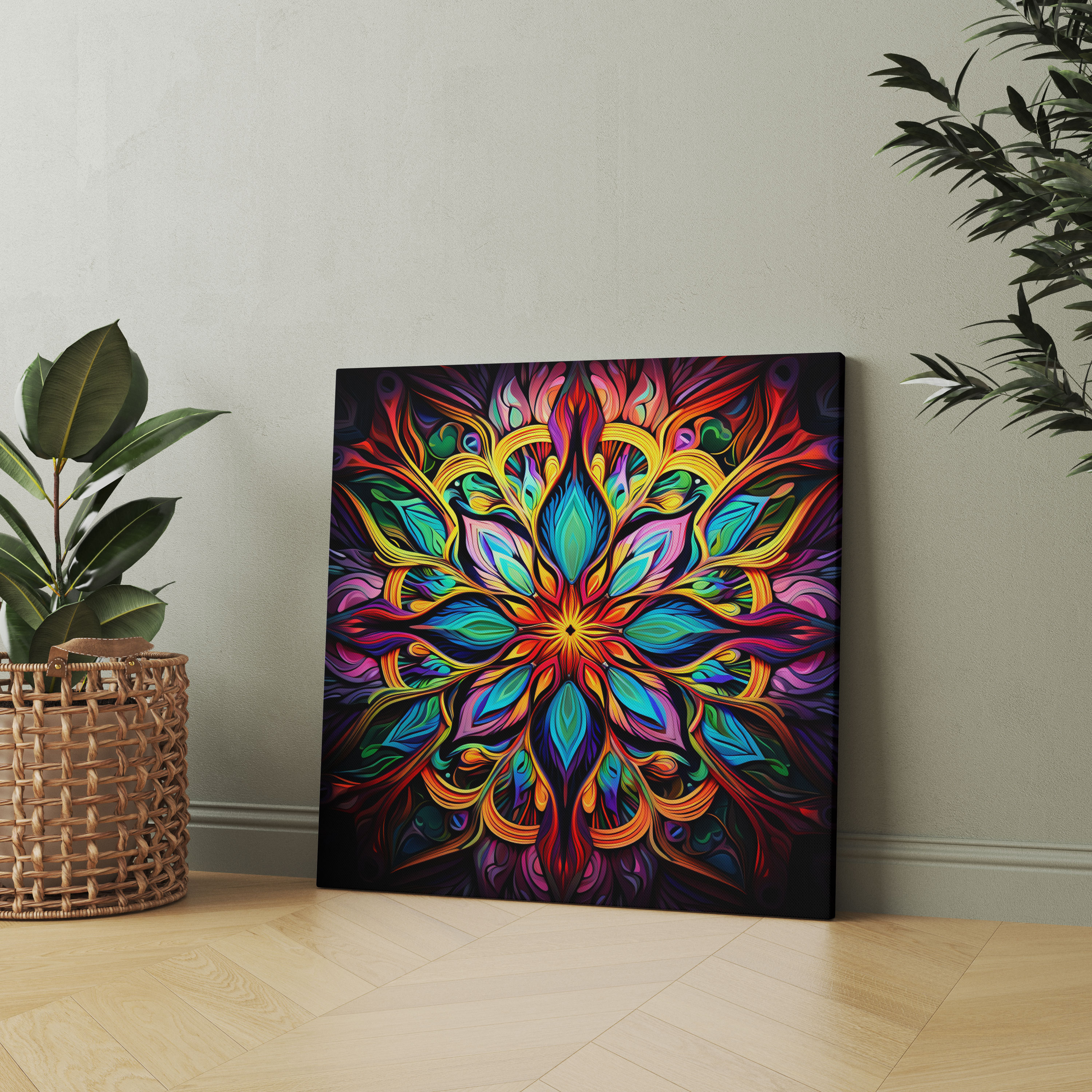 Funky Psychedelic Kaleidoscope Canvas Print - Funky, Wall Decoration, Colors, Funky