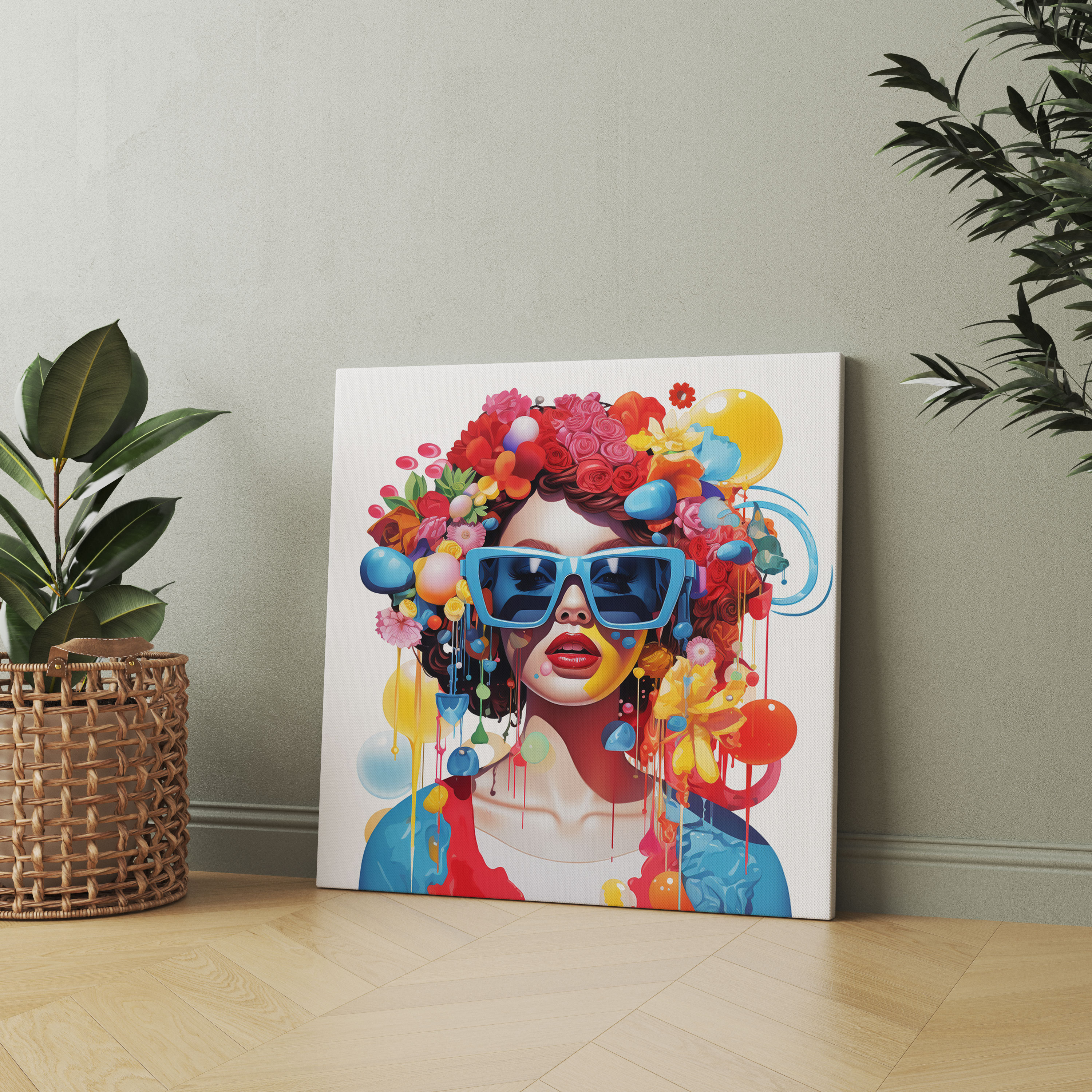Funky Pop Art Canvas Print - Funky, Home Decoration, Illustration, Canvas Print