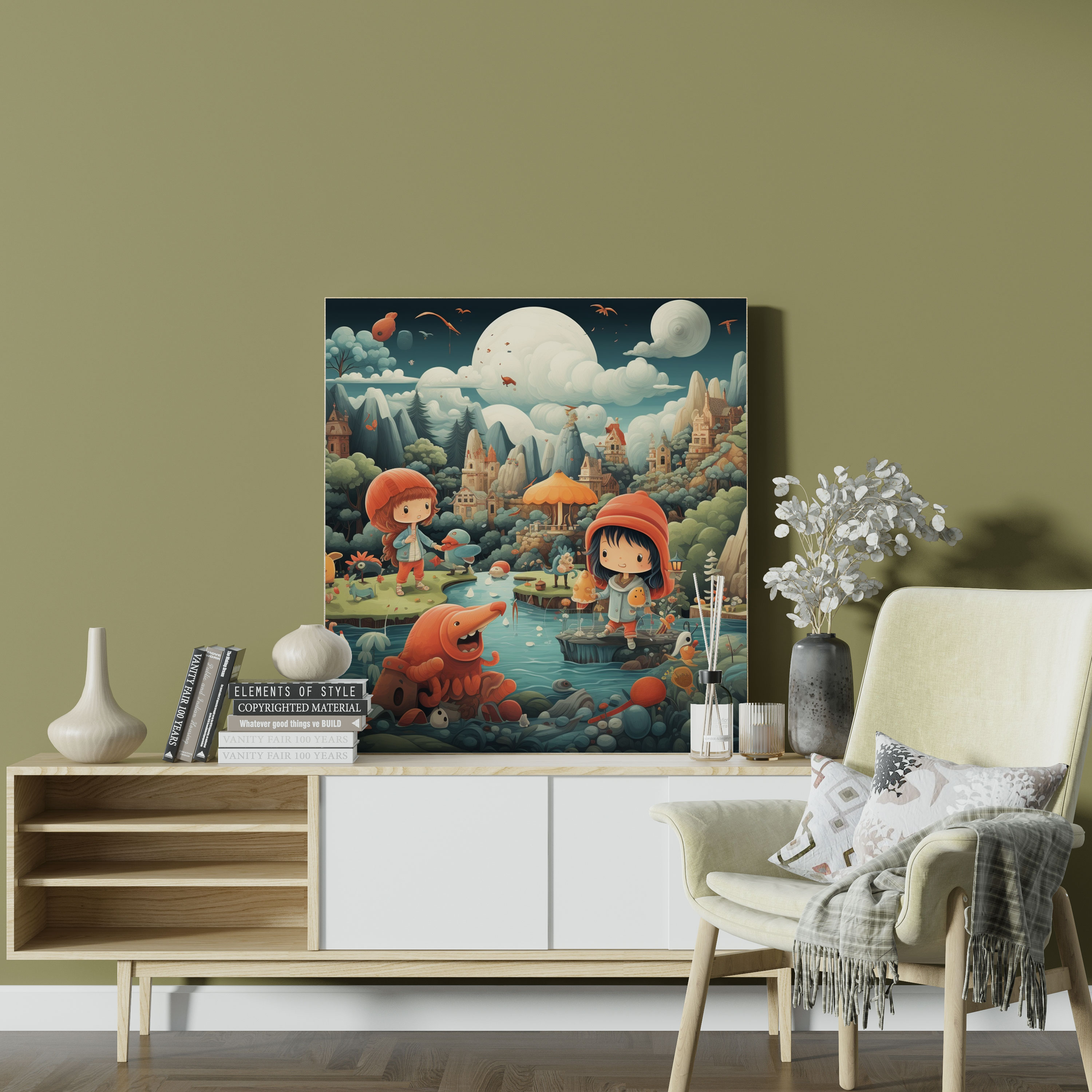 Funky Cartoon Canvas Print - Funky, Canvas Print, Whimsical, Home Decoration