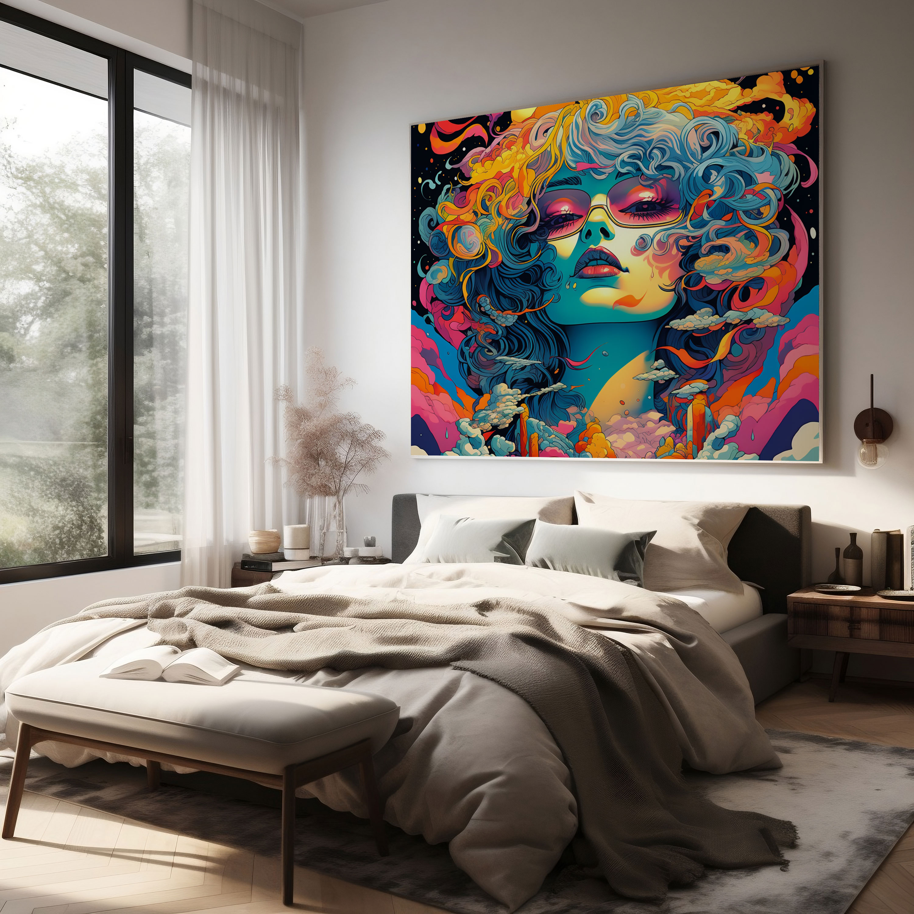 Funky Psychedelic Canvas Print - Funky, Wall Decoration, Artwork, Canvas Print