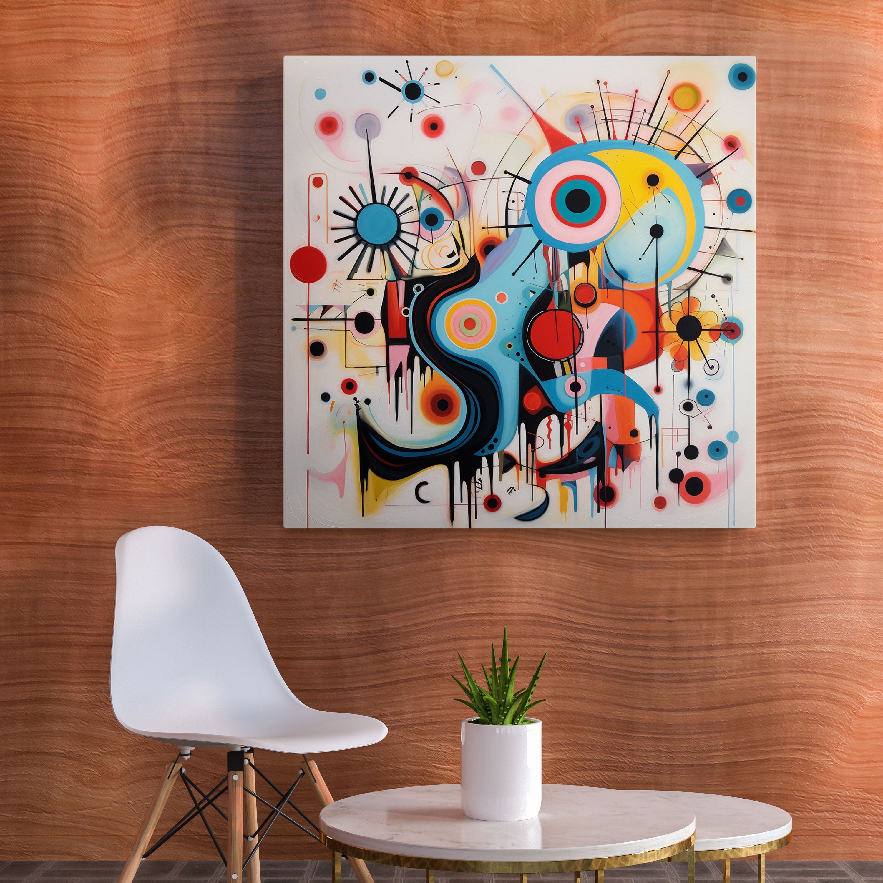 Funky Abstract Canvas Print - Funky, Canvas Wall Art, Creative, Colorful