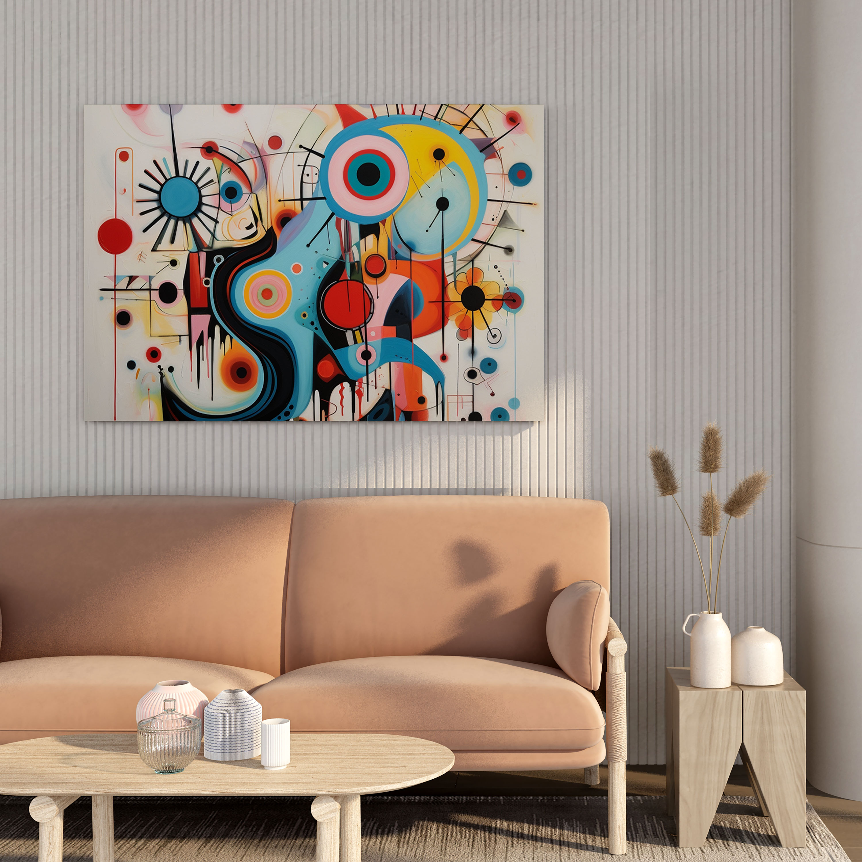 Funky Abstract Canvas Print - Funky, Canvas Wall Art, Creative, Colorful