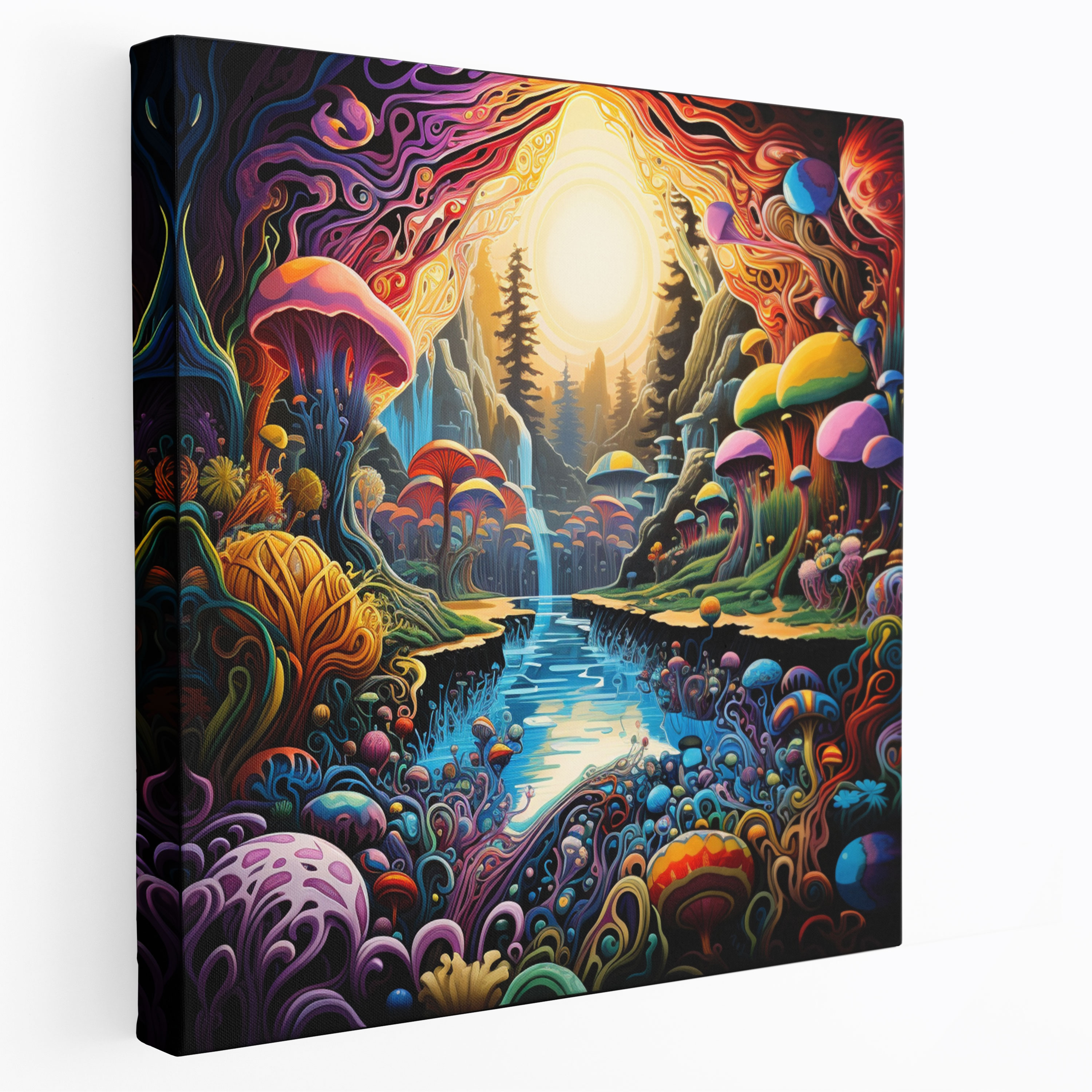 Funky Psychedelic Canvas Print - Funky, Canvas, Shapes, Colors