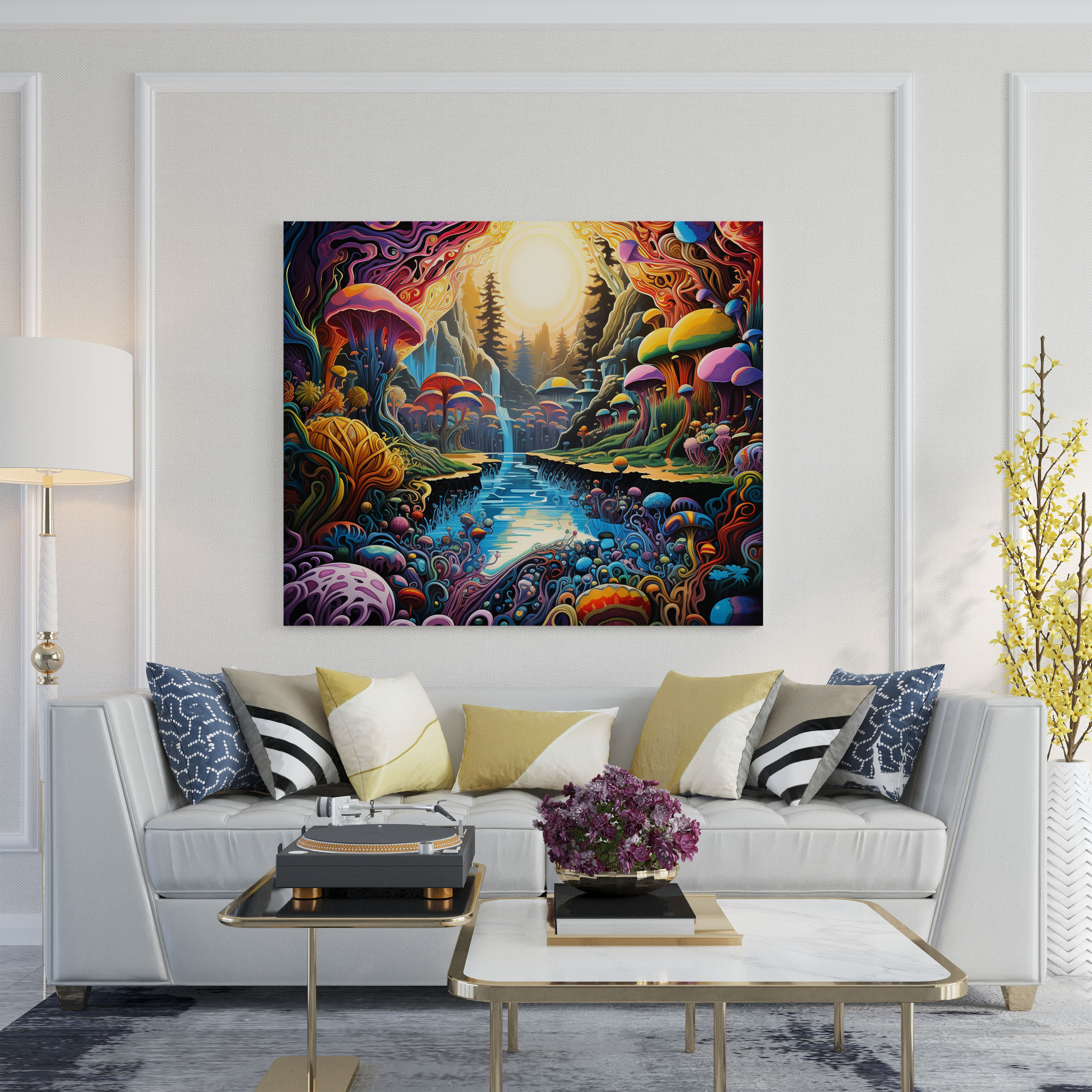 Funky Psychedelic Canvas Print - Funky, Canvas, Shapes, Colors