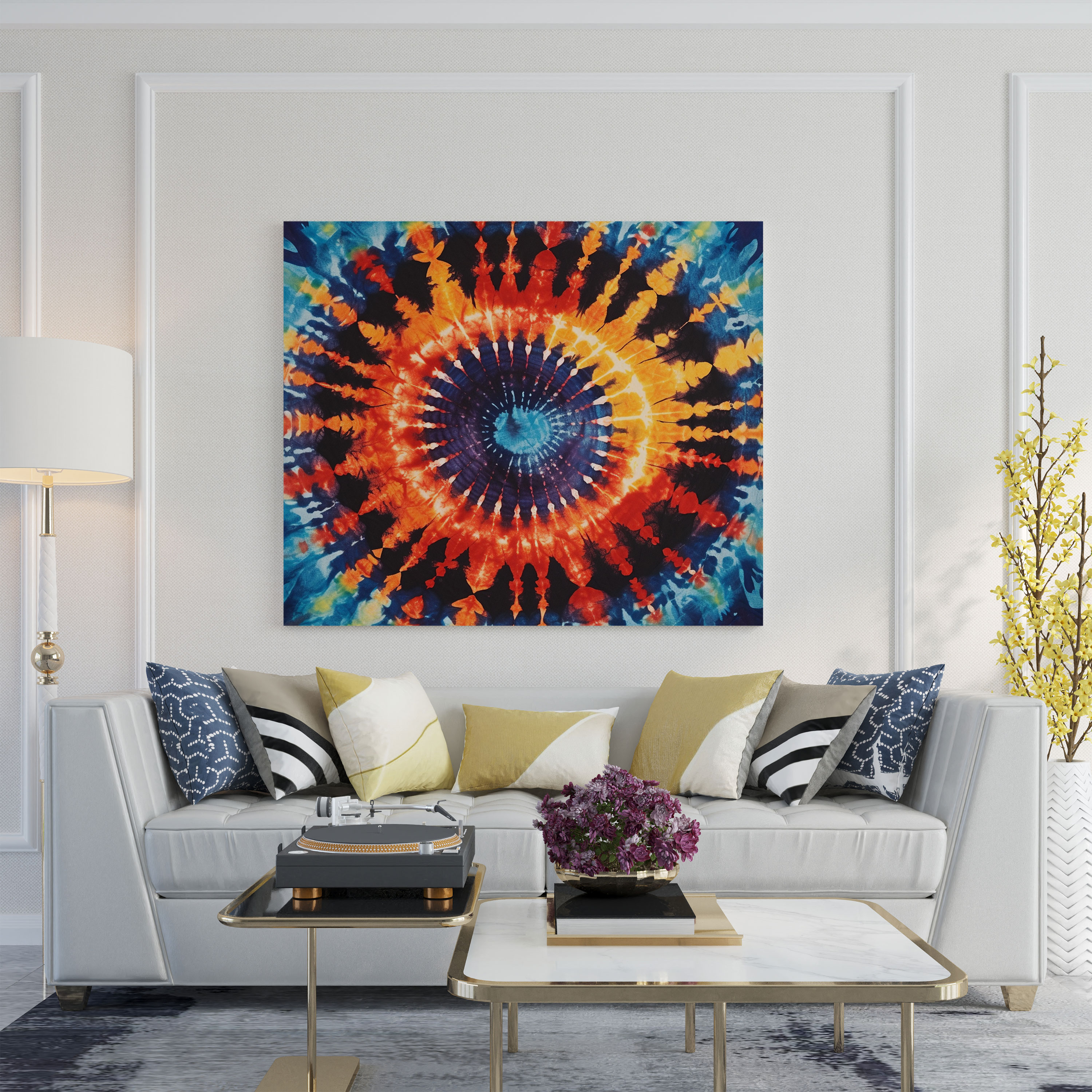 Funky Tie-Dye Canvas Print - Funky, Wall Art, Tie-Dye, Home Decoration