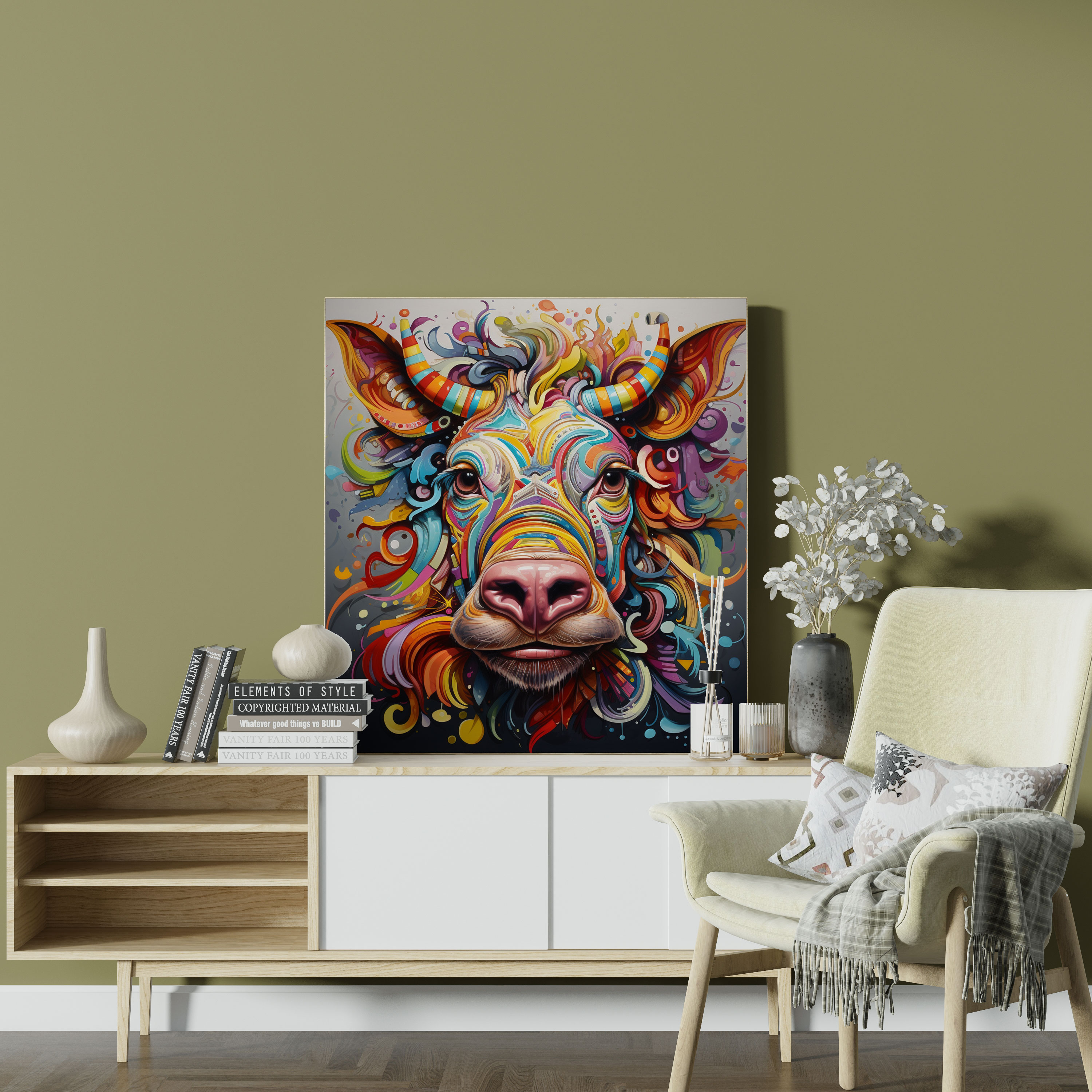 Funky Animal Canvas Print - Funky, High Quality Materials, Vibrant Colors, Funky