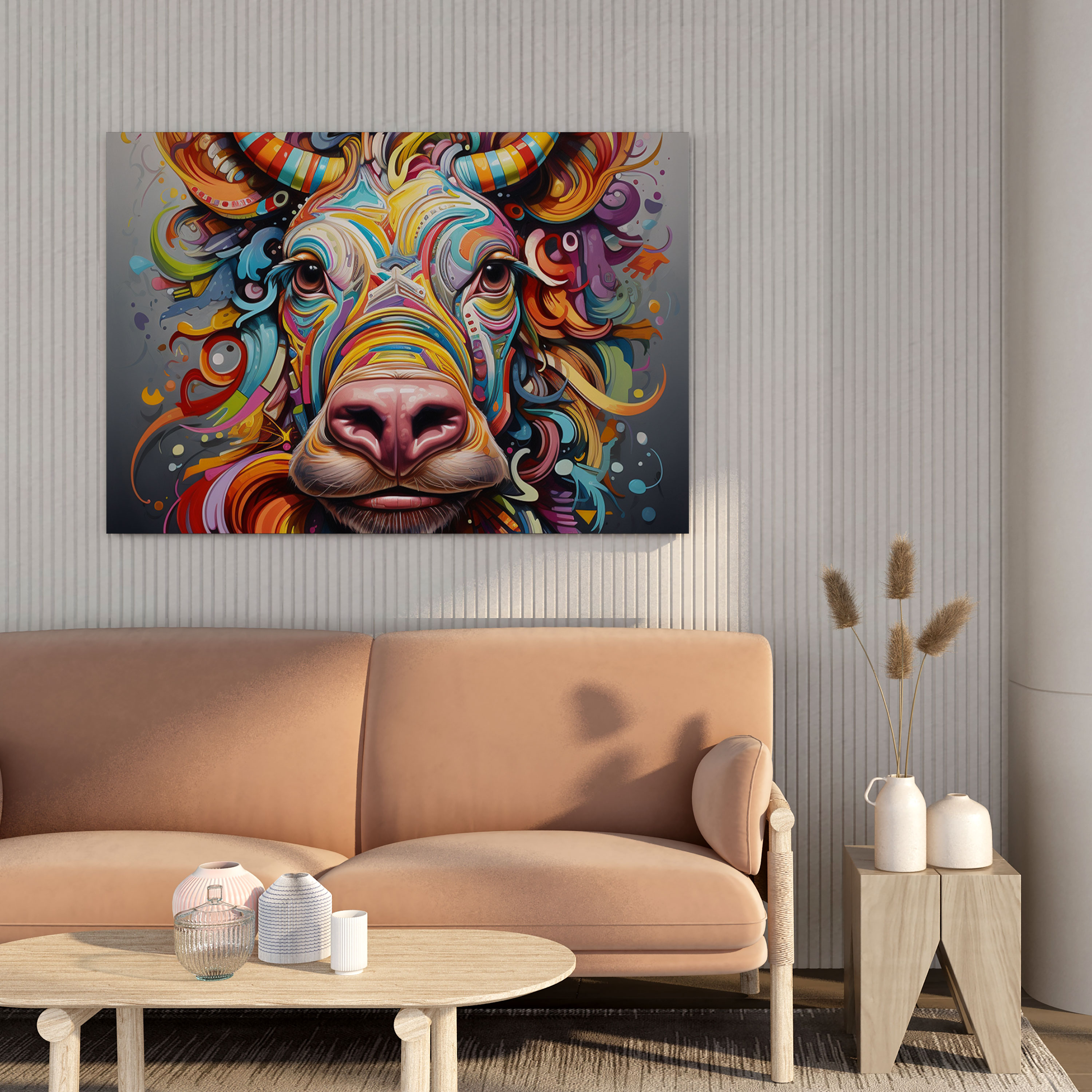 Funky Animal Canvas Print - Funky, High Quality Materials, Vibrant Colors, Funky