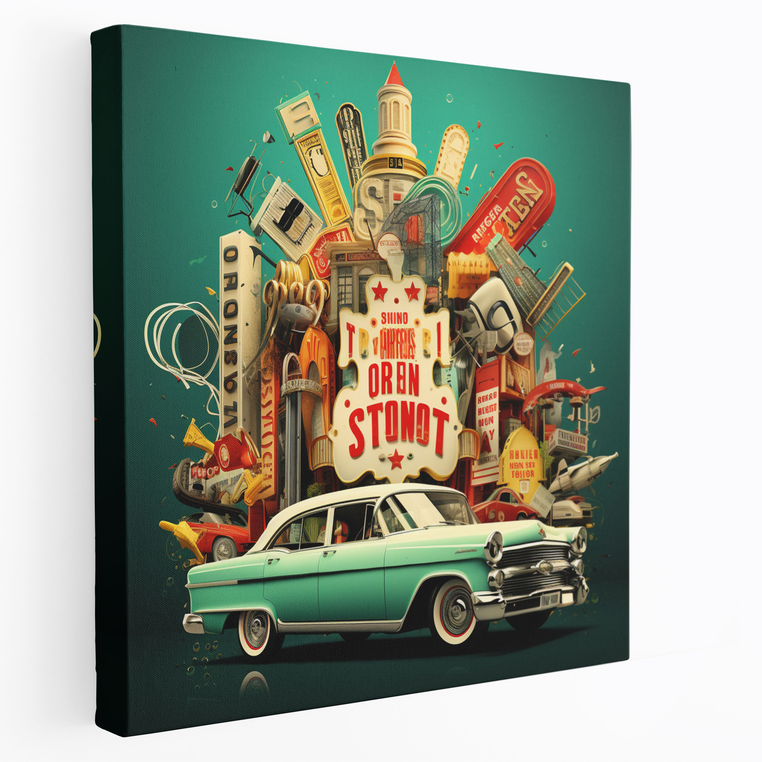 Funky Retro Wall Decoration - Funky, Canvas Wall Art, Canvas Print, Bold Typography