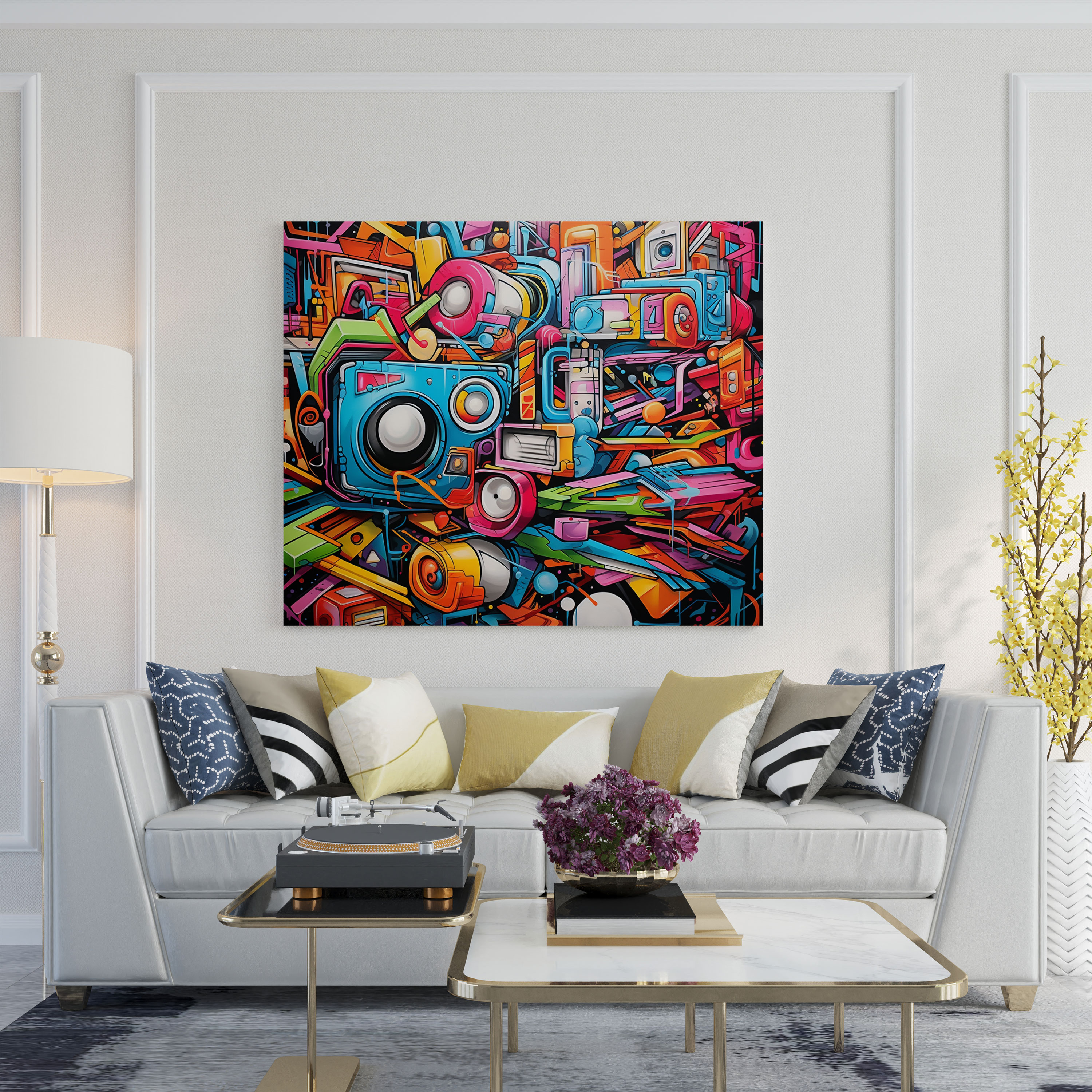 Funky Graffiti Canvas Print - Funky, Home Decoration, Edgy, Wall Decoration