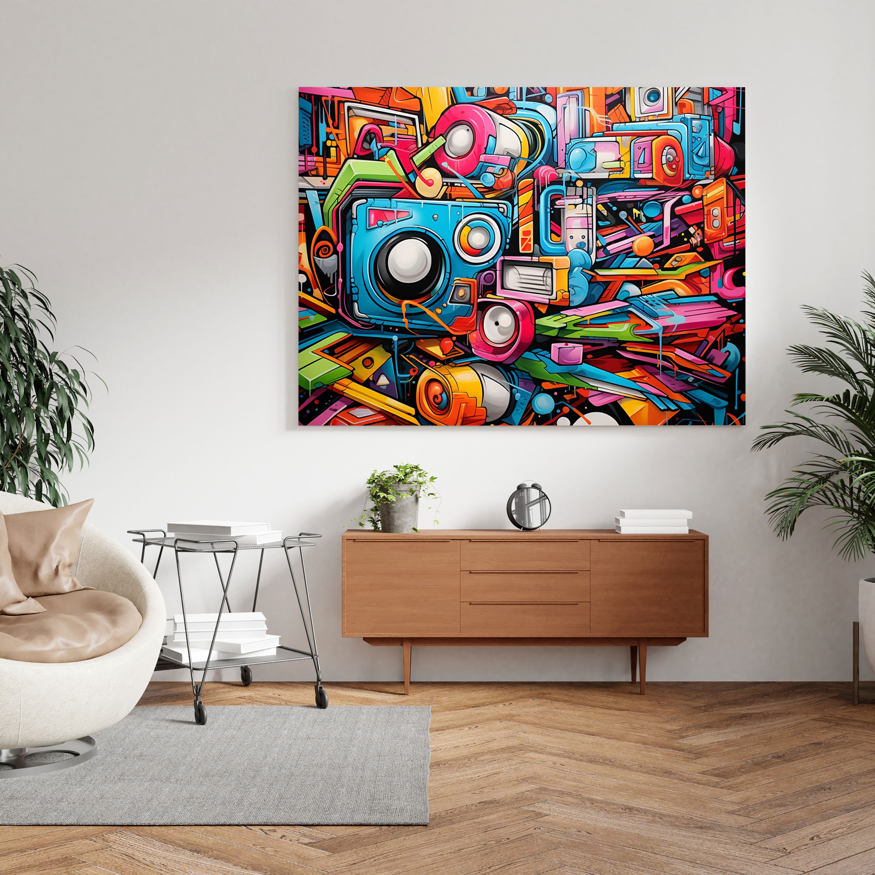 Funky Graffiti Canvas Print - Funky, Home Decoration, Edgy, Wall Decoration