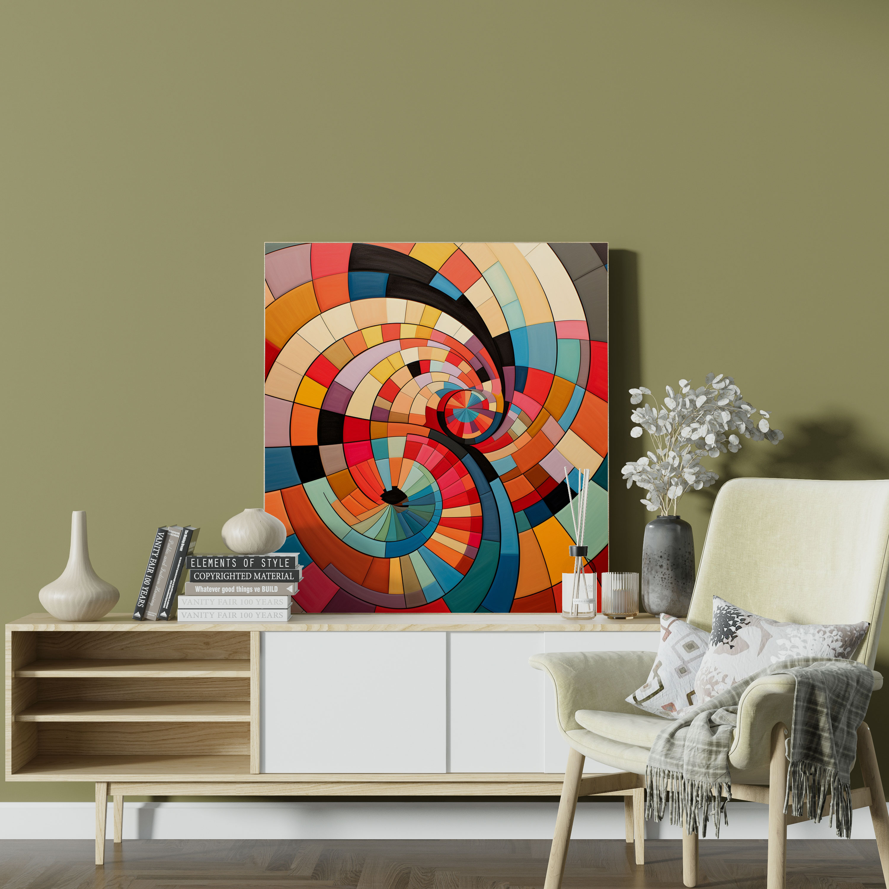 Funky Geometric Canvas Print - Funky, Canvas Wall Art, Canvas, Mesmerizing