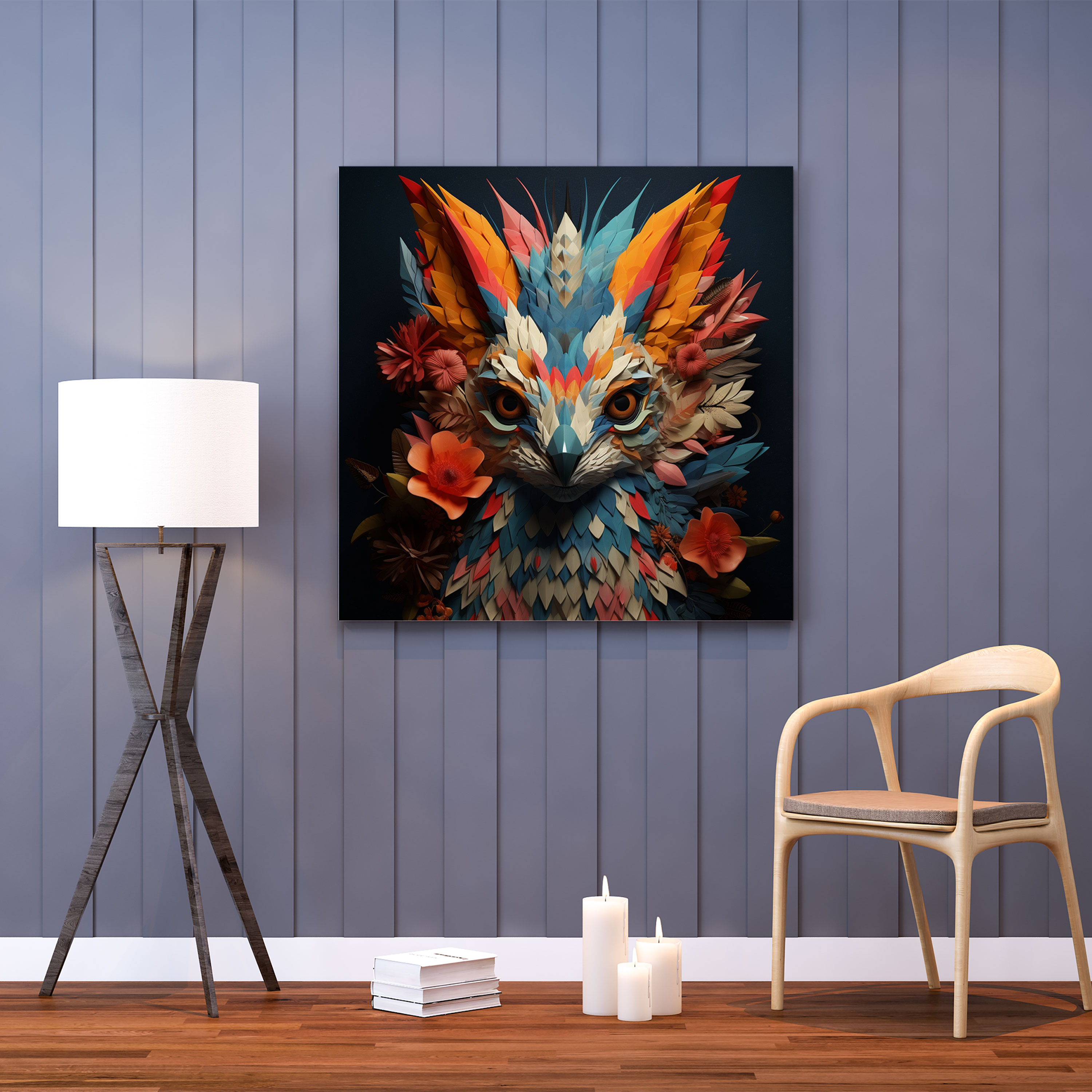 Funky Animal Canvas Print - Funky, Animal Portraits, Wall Decoration, Canvas Wall Art