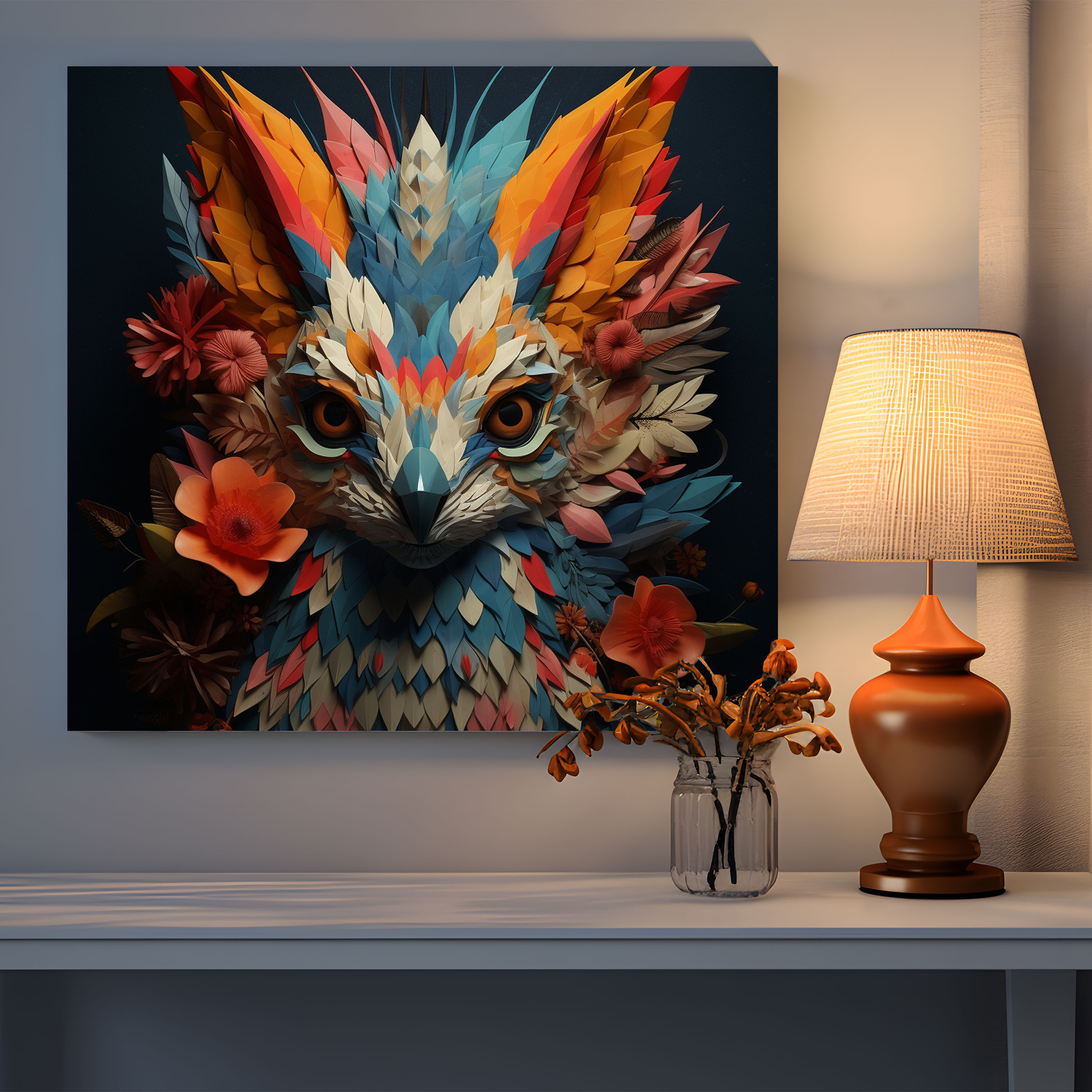 Funky Animal Canvas Print - Funky, Animal Portraits, Wall Decoration, Canvas Wall Art