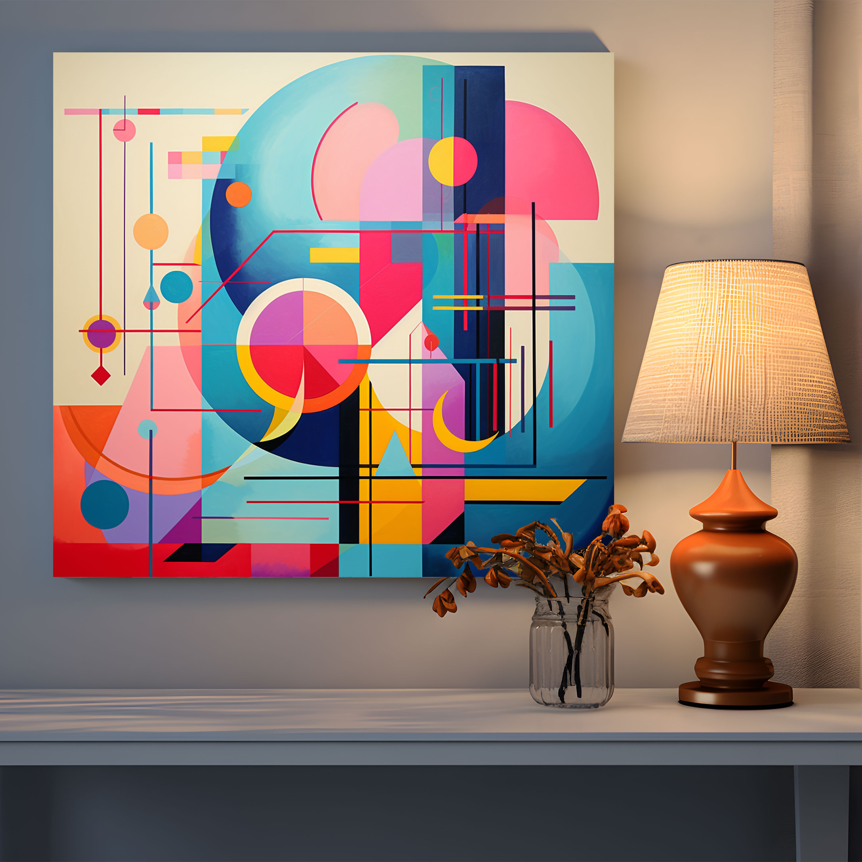 Funky Geometric Canvas Print - Funky, Canvas, Canvas Print, Wall Decoration