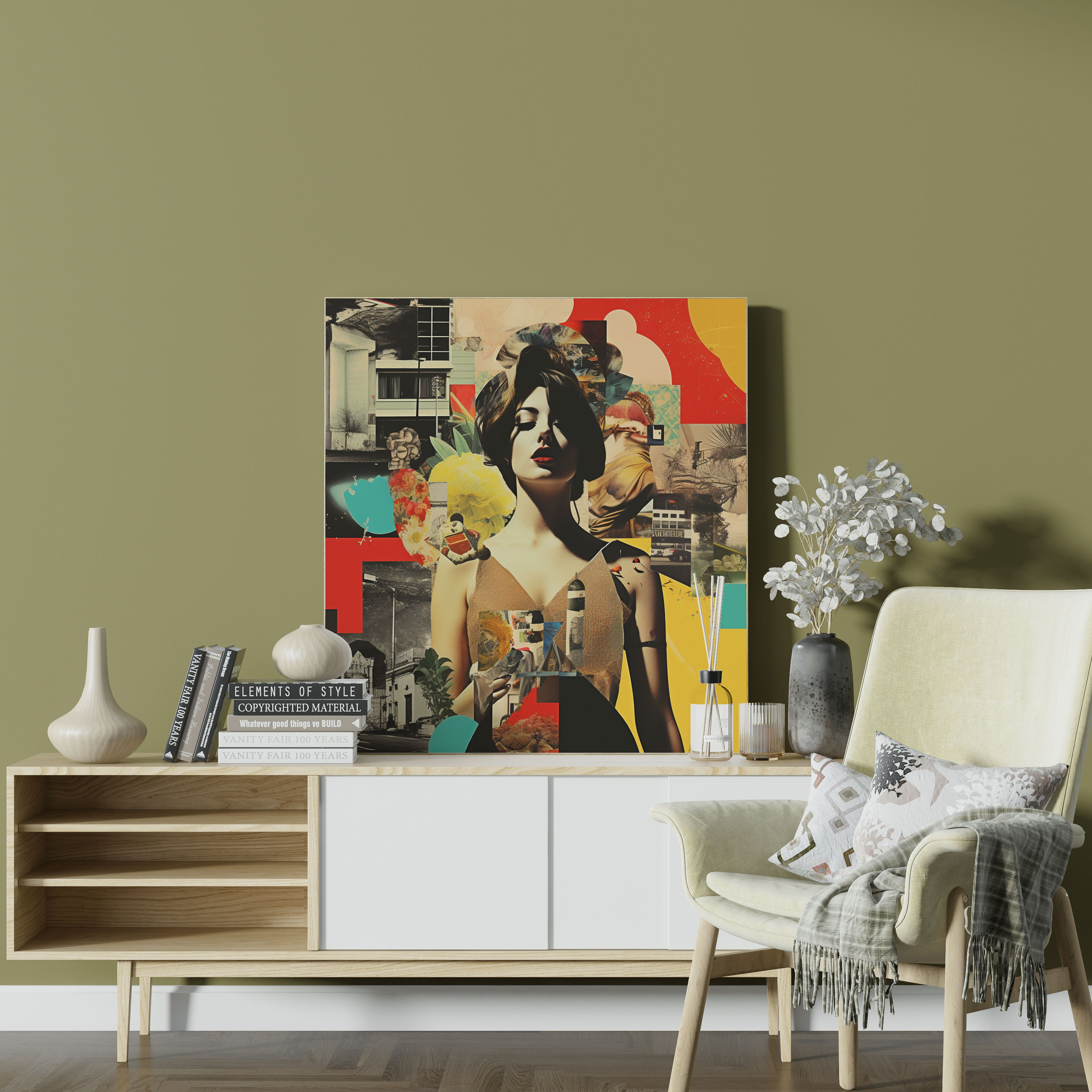 Funky Eclectic Collage Canvas Print - Funky, Wall Art, Wall Decoration, Canvas Wall Art