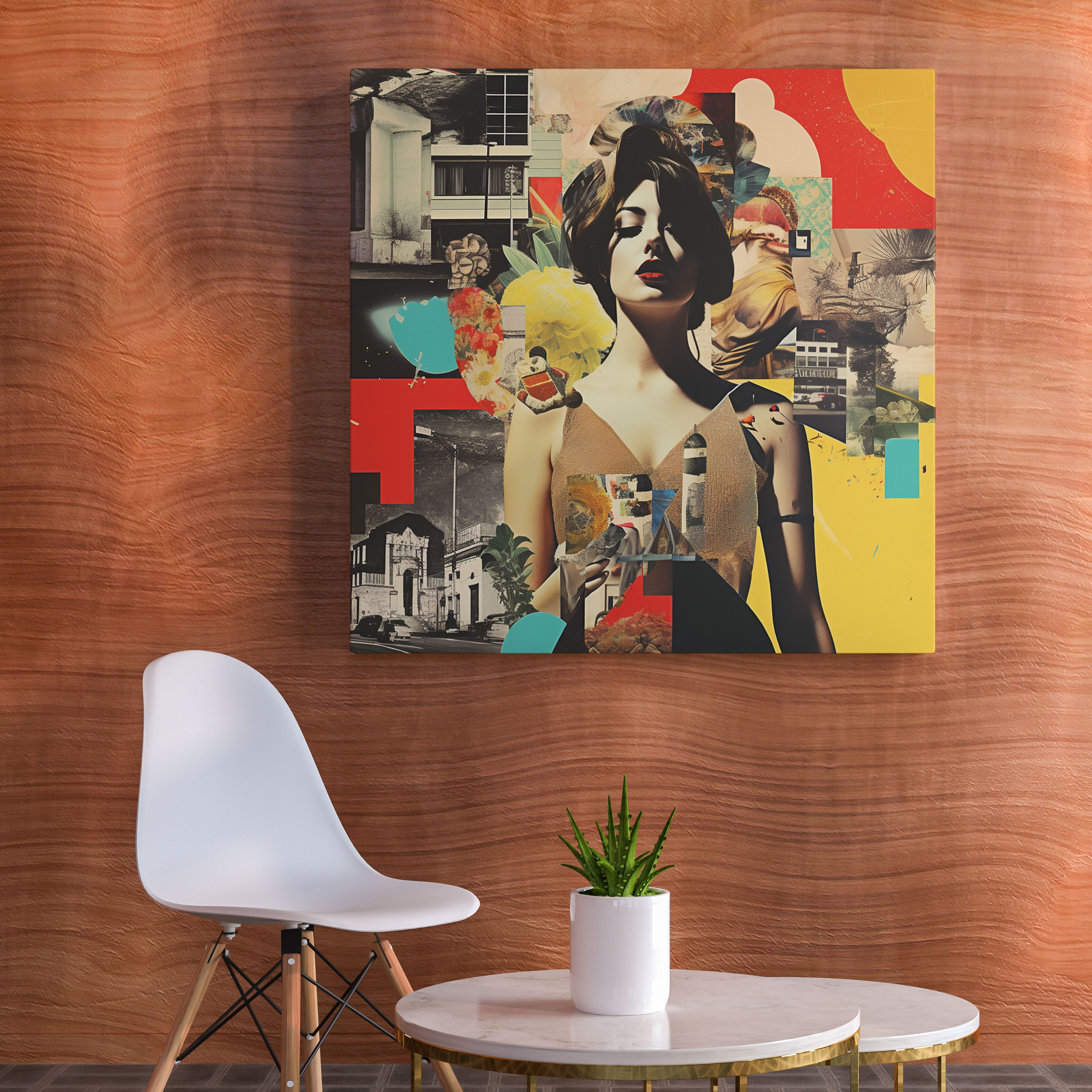 Funky Eclectic Collage Canvas Print - Funky, Wall Art, Wall Decoration, Canvas Wall Art