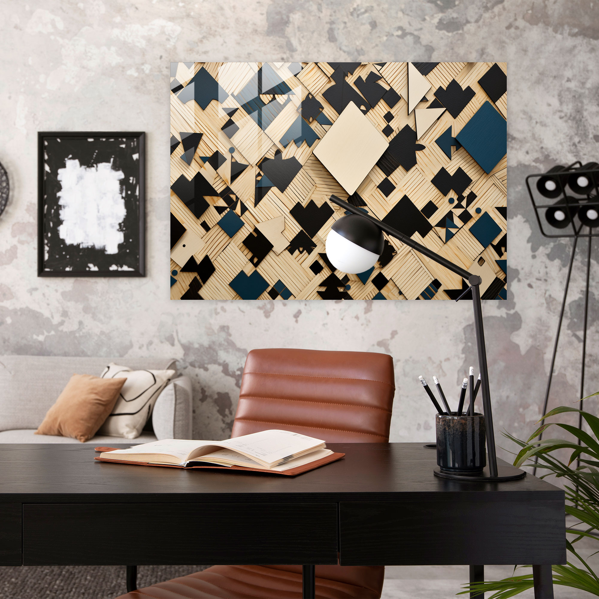Gamble Glasbild - Harmonie Moderne Kunst Geometrische Abstraktion