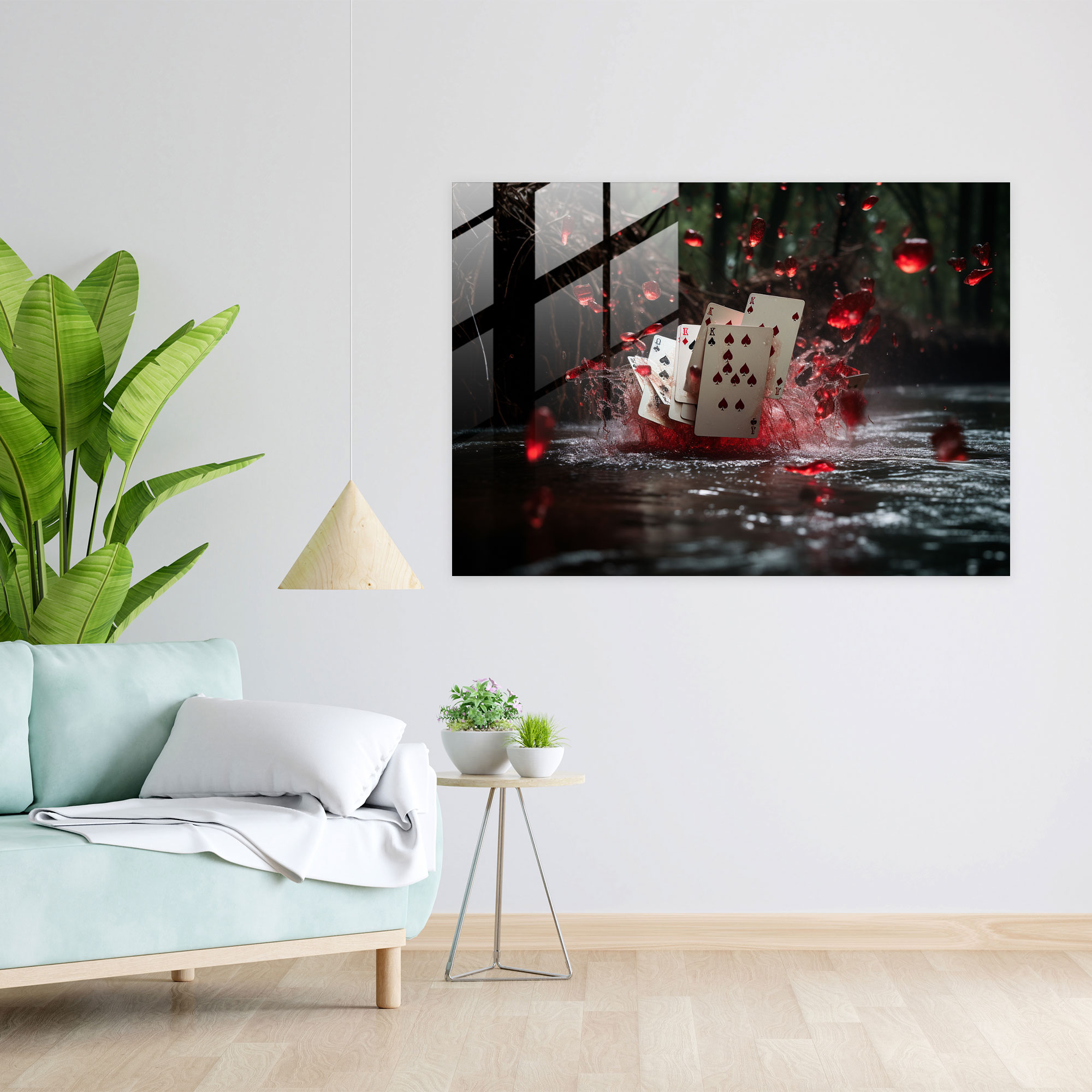 Gamble Glass Art - Gamble, Risking It All, Modern Art, Home Decoration