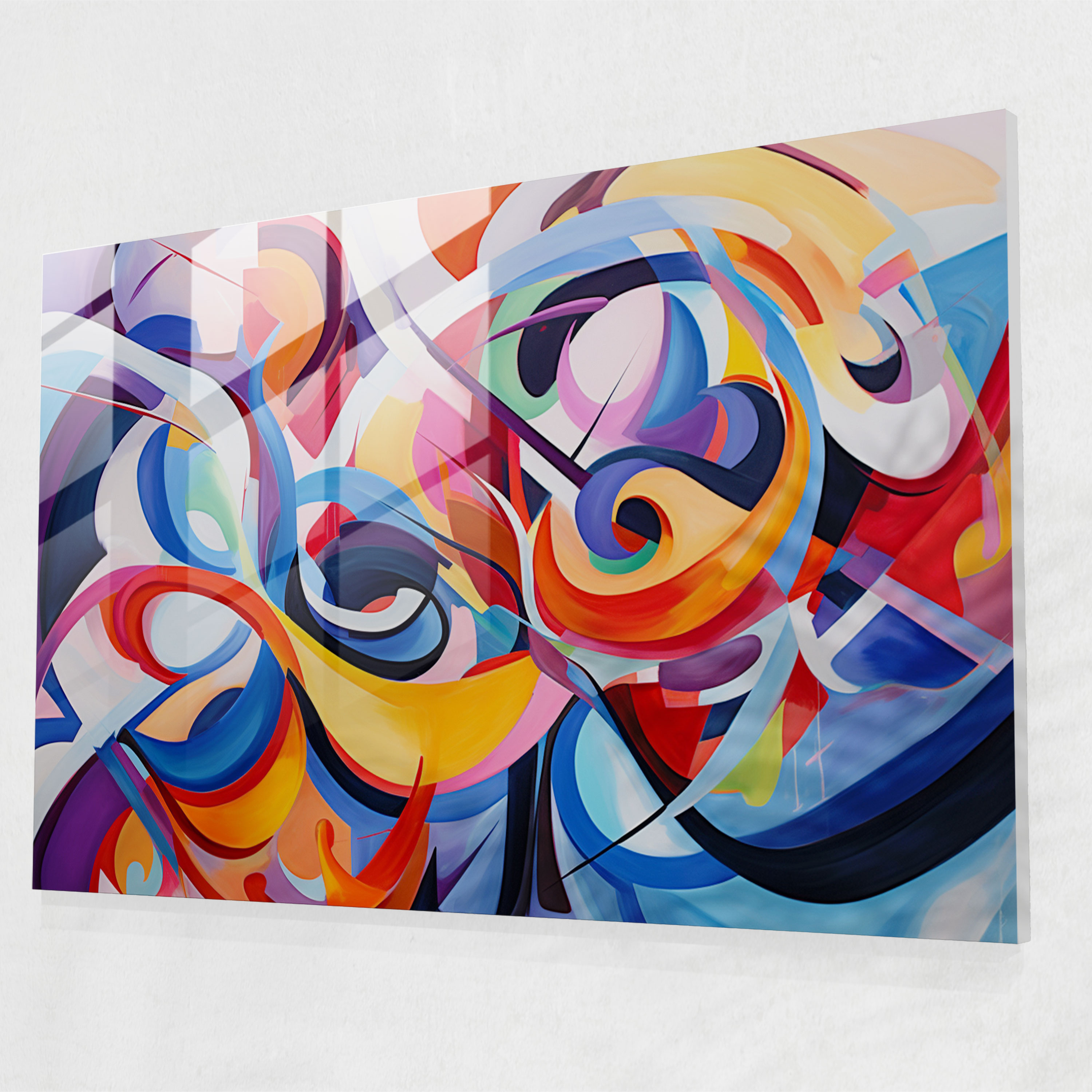 Gamble Glass Print - Gamble, Glass Wall Art, Glass Print, Abstract Oil Painting