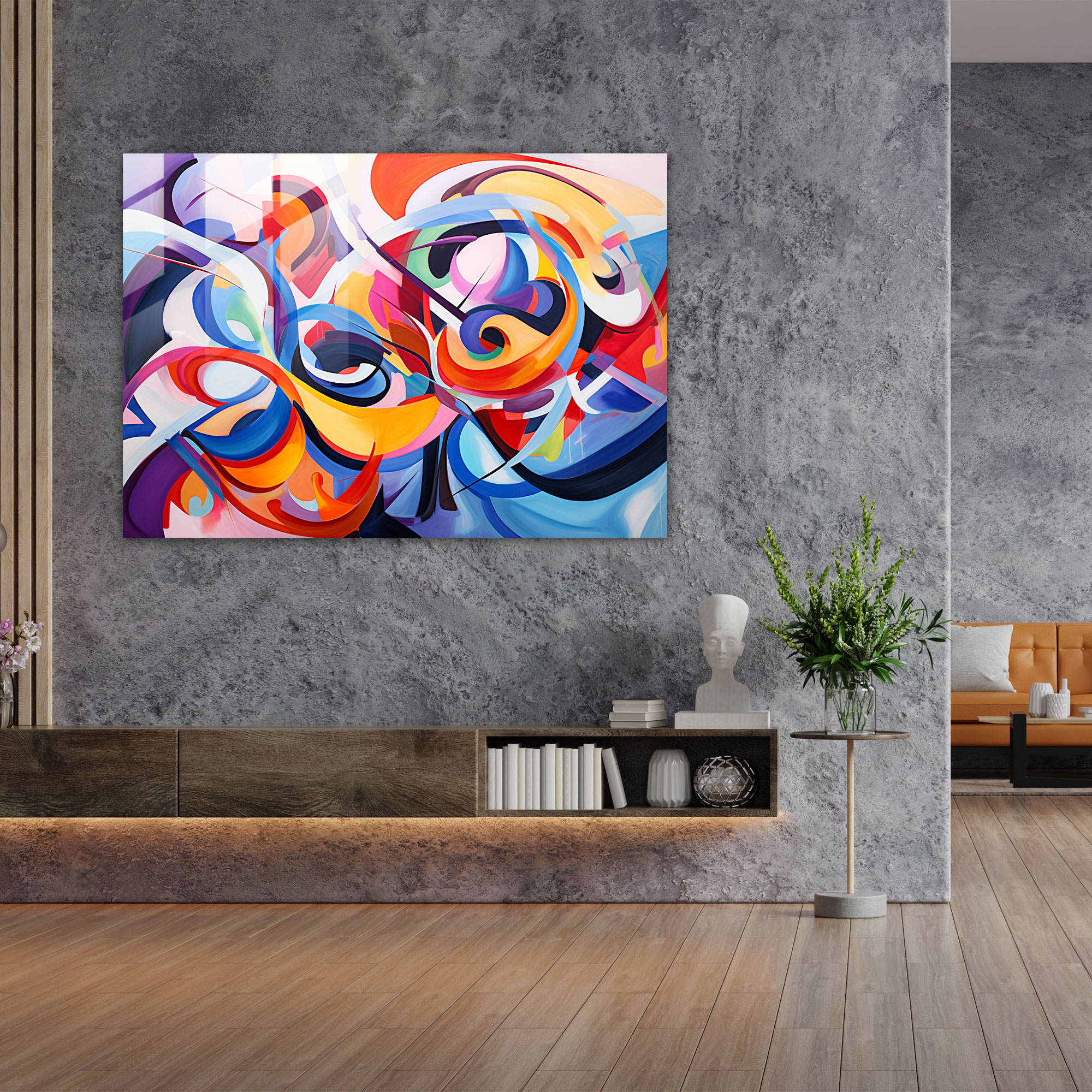 Gamble Glass Print - Gamble, Glass Wall Art, Glass Print, Abstract Oil Painting