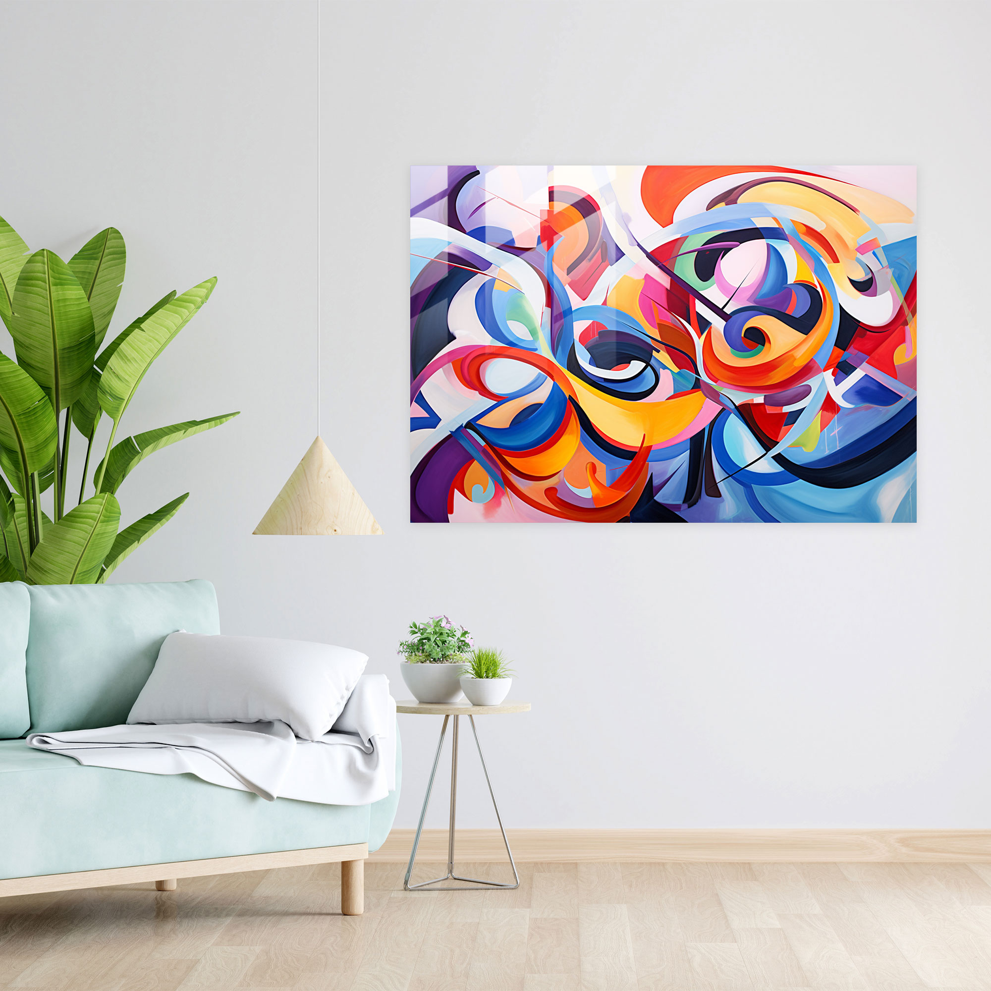 Gamble Glass Print - Gamble, Glass Wall Art, Glass Print, Abstract Oil Painting