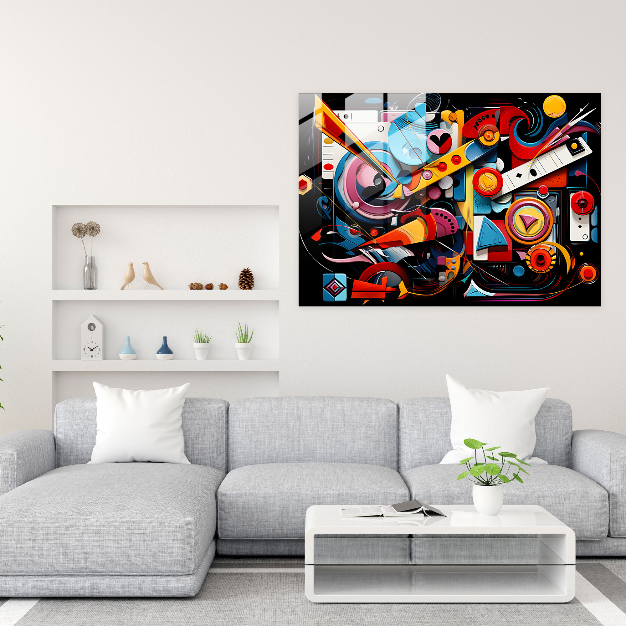 Chances Fusion Glass Print - Gamble, Modern Art, Gamble, Wall Decoration