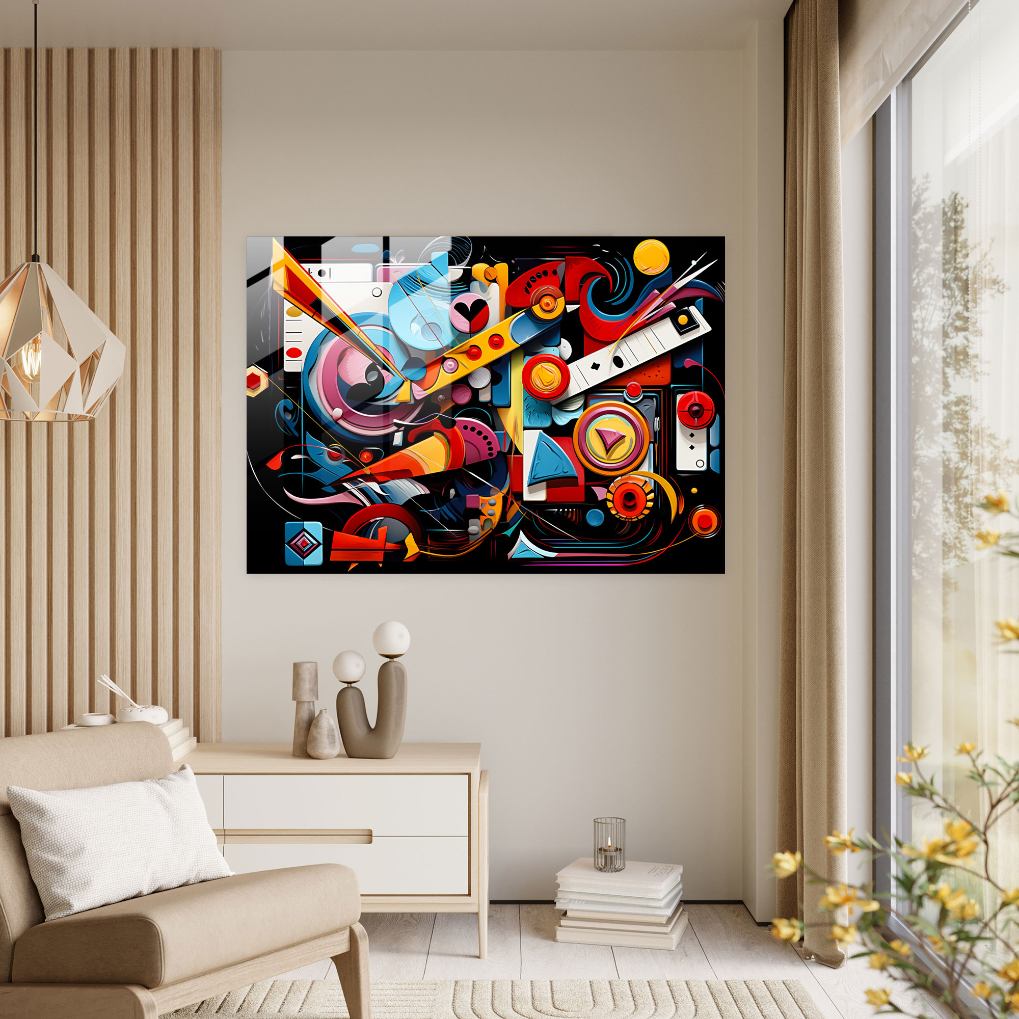 Chances Fusion Glass Print - Gamble, Modern Art, Gamble, Wall Decoration