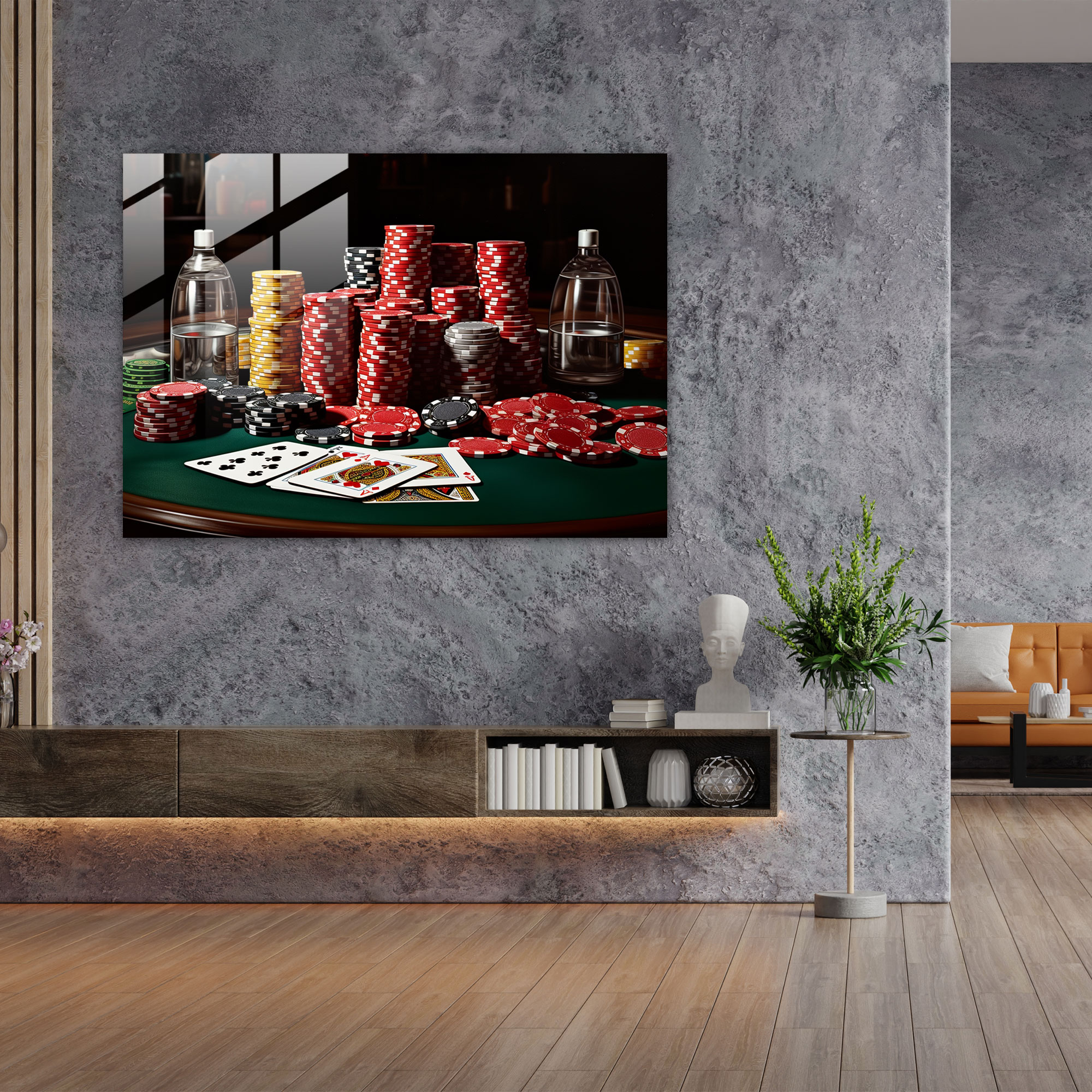 Gamble Realistic Glass Print - Gamble, Glass Wall Art, Wall Decoration, Glass Art