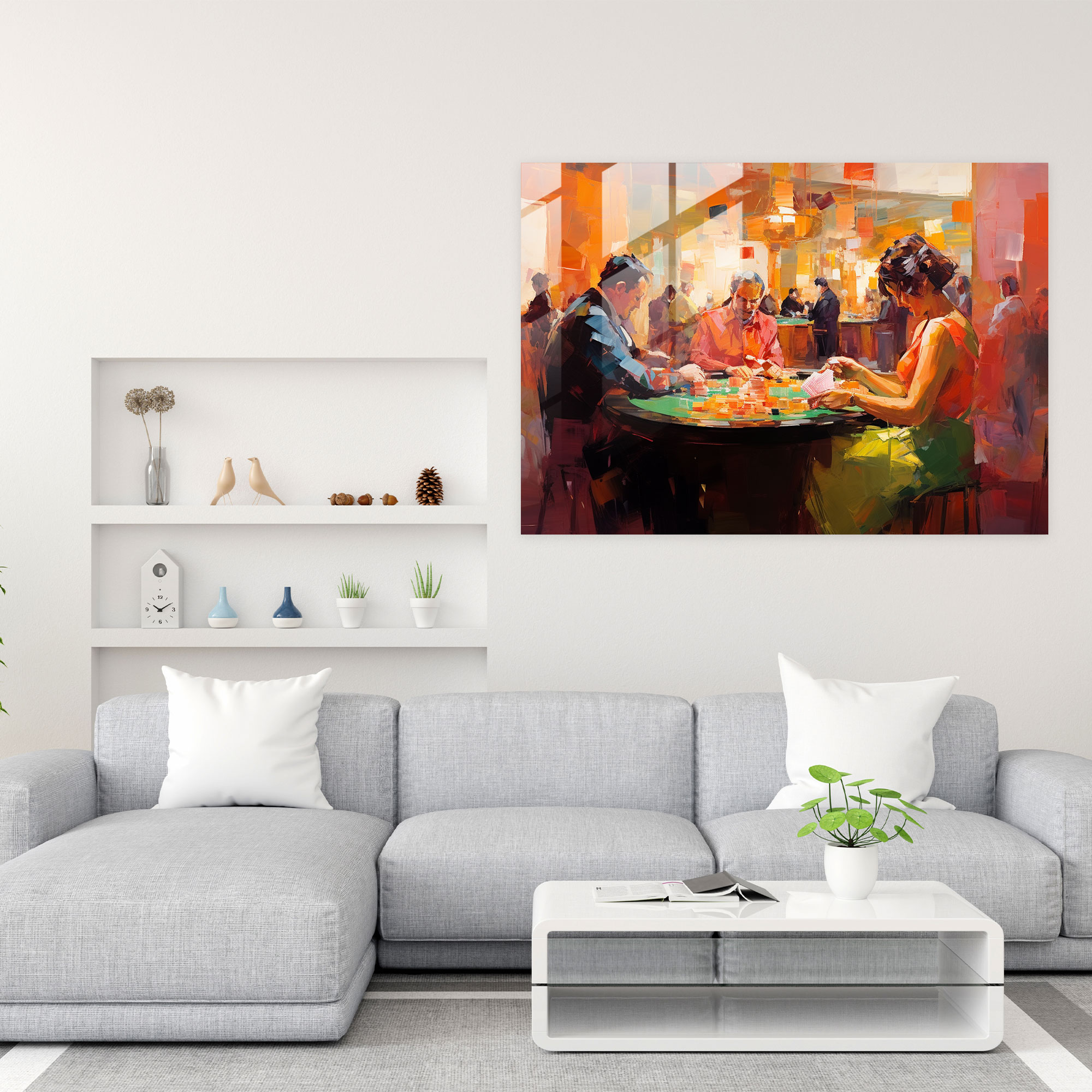 Gamble Impressionist Glass Print - Gamble, Wall Decoration, Gamble, Glass Print