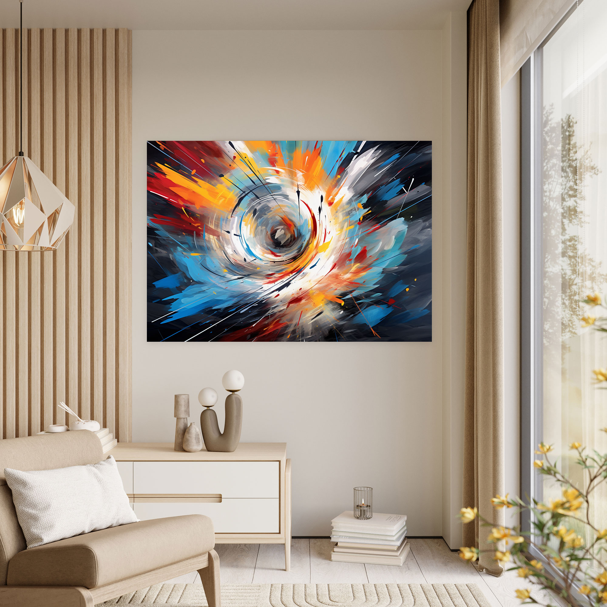Gamble Roulette Ball Leinwandbild - Vibrante Farben Wandbild auf Leinwand
