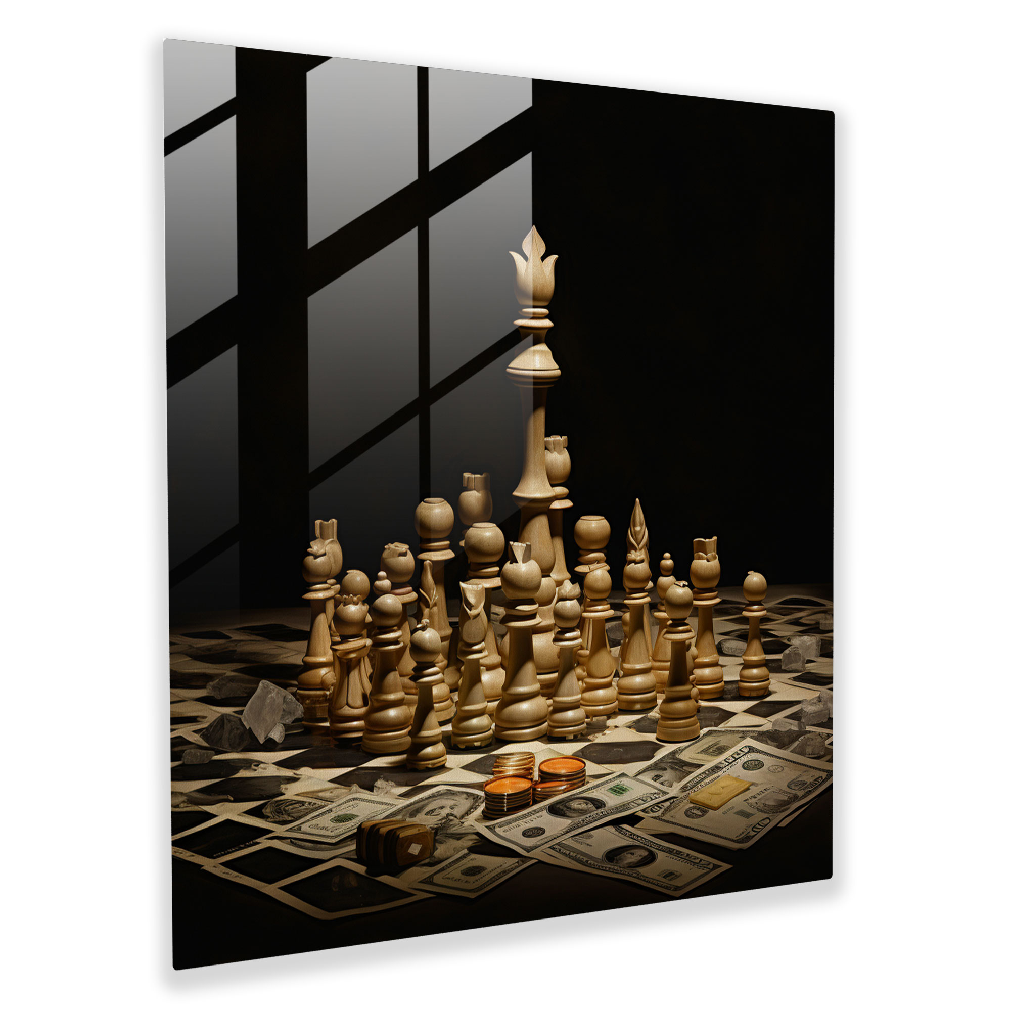 Godfather Glass Print - Godfather, Glass Wall Art, Wealth, Home Decoration