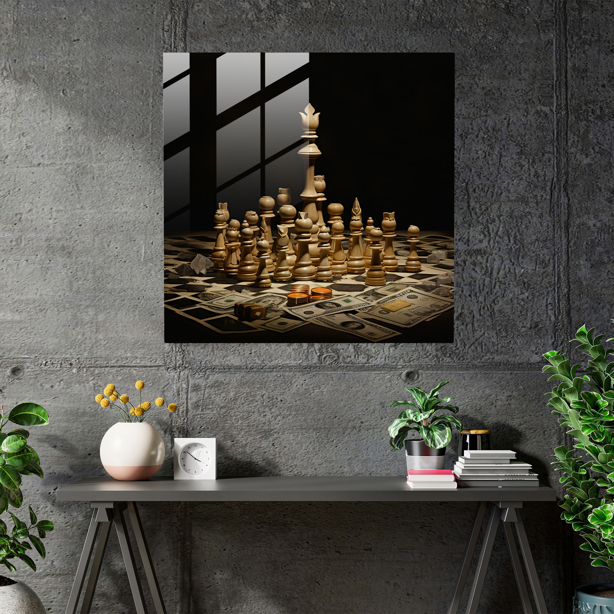 Godfather Glass Print - Godfather, Glass Wall Art, Wealth, Home Decoration