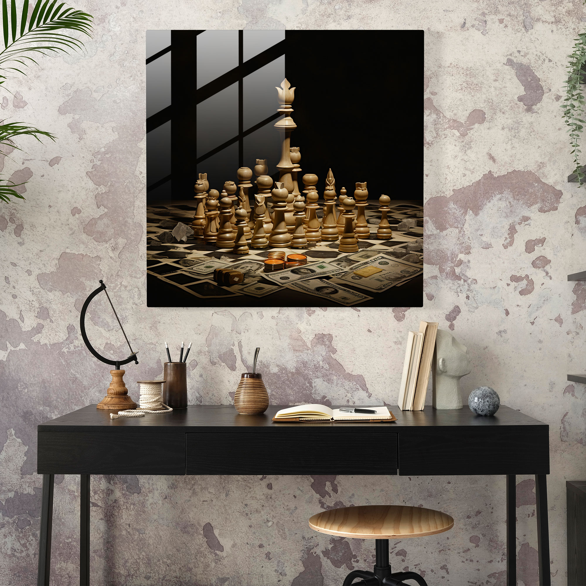 Godfather Glass Print - Godfather, Glass Wall Art, Wealth, Home Decoration